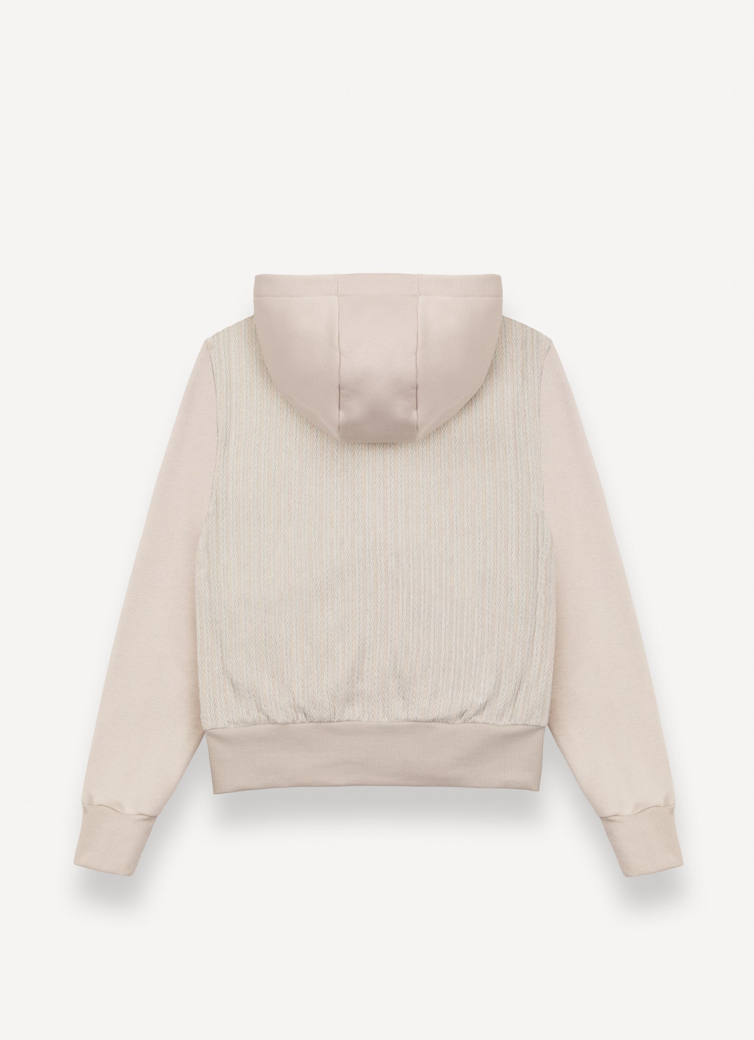 COLMAR Felpa Donna Full Zip Trecce Cappuccio-Beige Canapa