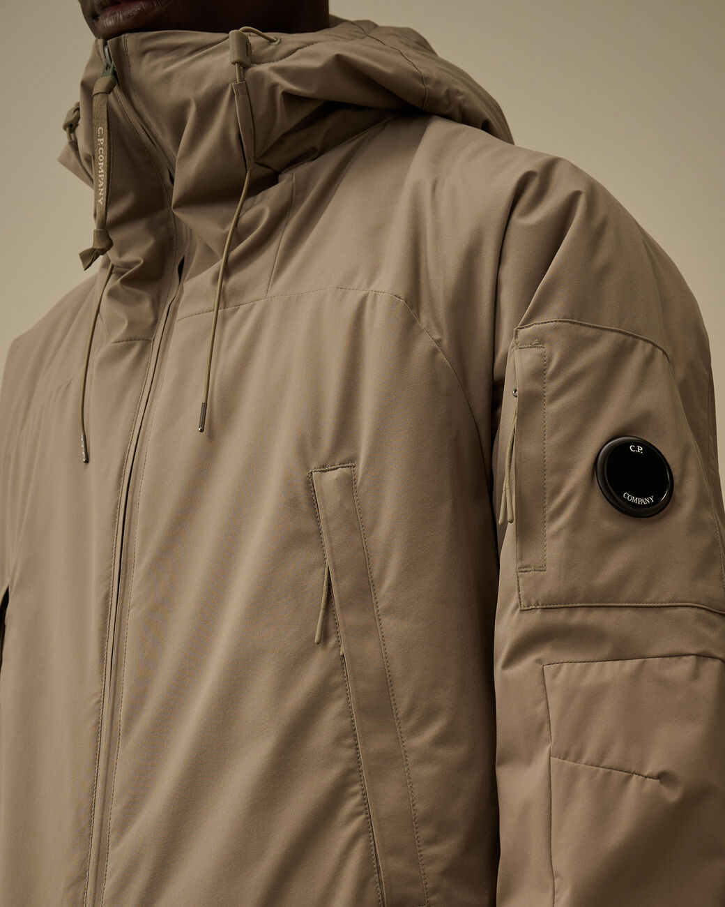 C.P. COMPANY Giacca Uomo Pro-Tek Hooded Padded-Fungi Grey