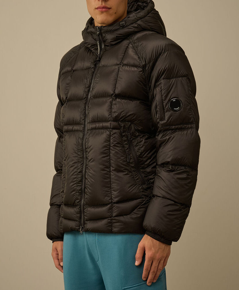 C.P. COMPANY Piumino Uomo D.D. SHELL Hooded Down Puffer-Black