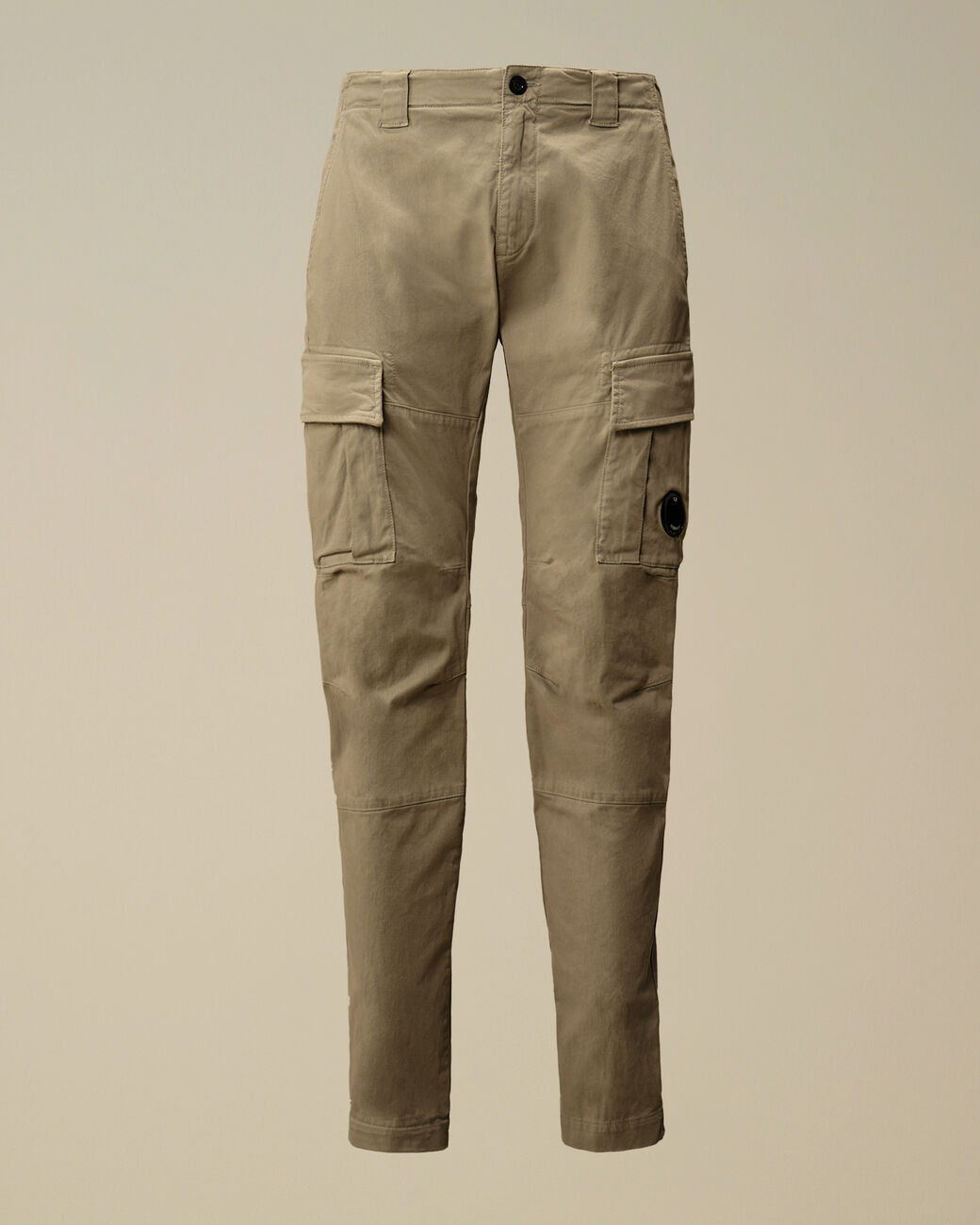 C.P. COMPANY Pantalone Cargo Uomo Stretch Sateen Ergonomic Lens-London Fog Grey