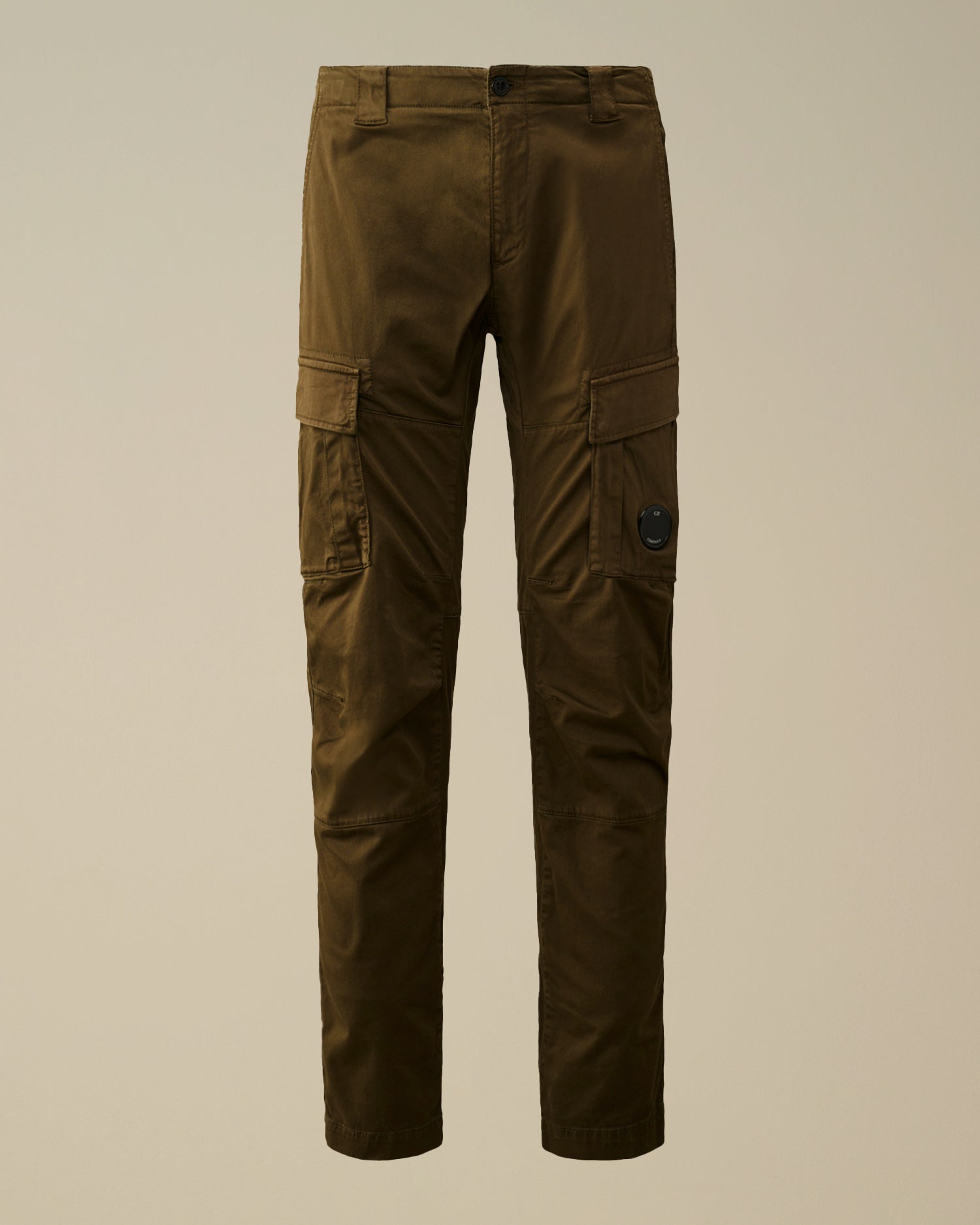 C.P. COMPANY Pantalone Cargo Uomo Stretch Sateen Ergonomic Lens-Ivy Green