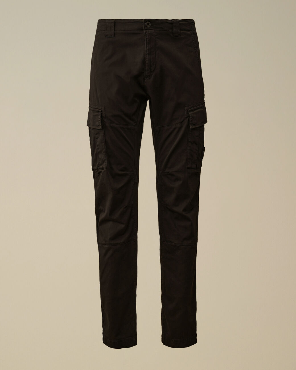 C.P. COMPANY Pantalone Cargo Uomo Stretch Sateen Ergonomic Lens-Black