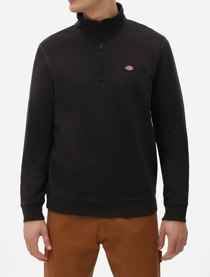 DICKIES Felpa Uomo OAKPORT QUARTER ZIP-Black