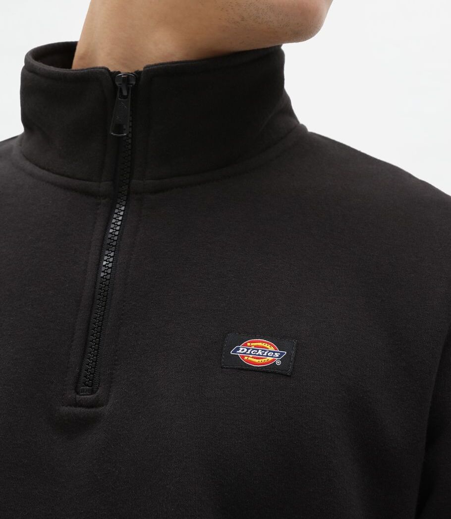 DICKIES Felpa Uomo OAKPORT QUARTER ZIP-Black