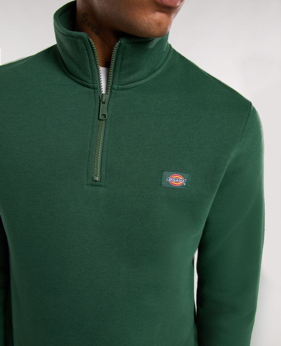 DICKIES Felpa Uomo OAKPORT QUARTER ZIP-Pine