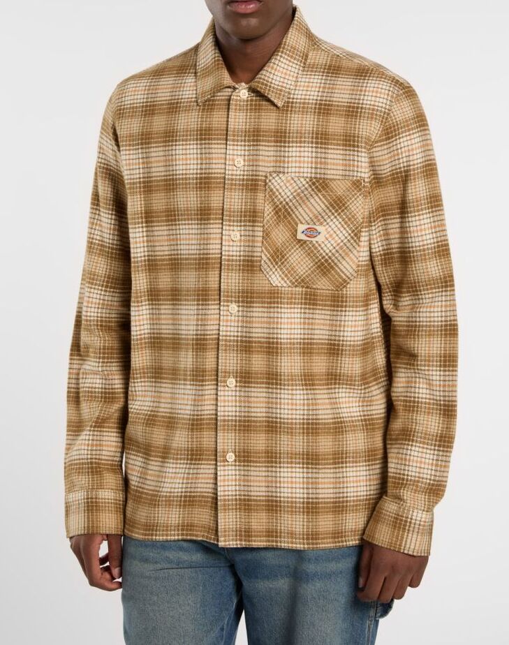 DICKIES Camicia Uomo FOREST CHECK-Wood