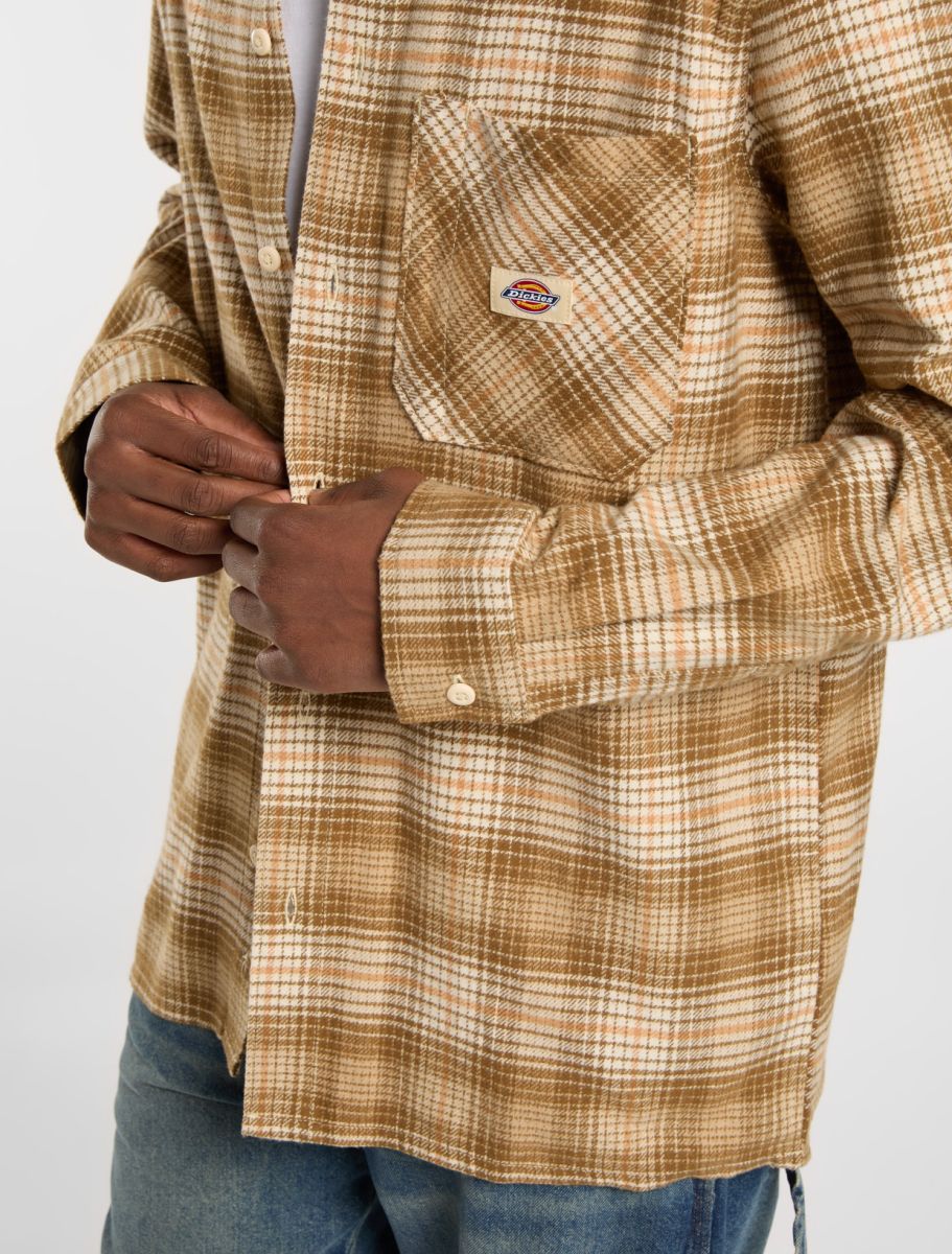 DICKIES Camicia Uomo FOREST CHECK-Wood