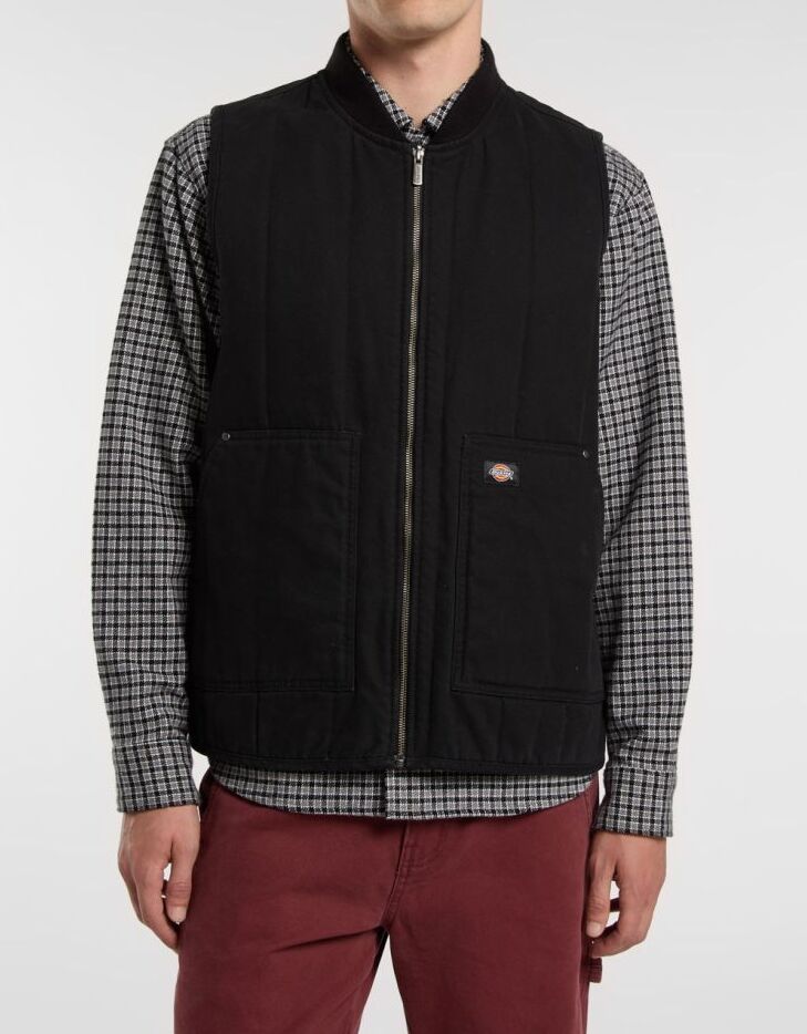 DICKIES Smanicato Uomo Canvas Trapuntato-Black