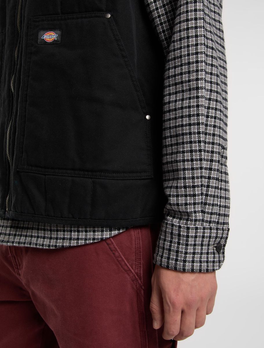 DICKIES Smanicato Uomo Canvas Trapuntato-Black