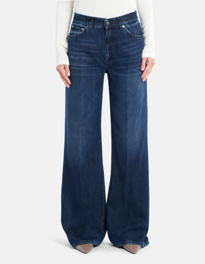 DONDUP Jeans Donna Amber Wide Leg-Blu