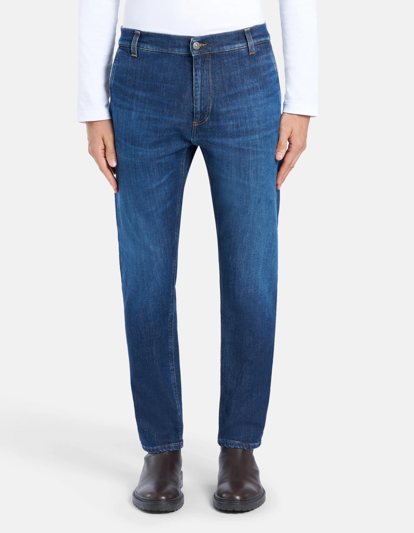 DONDUP Jeans Uomo Jeff Carrot-Blu