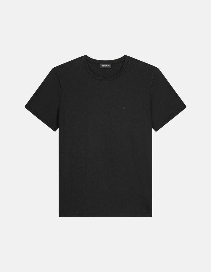 DONDUP T-Shirt Uomo Jersey Regular-Nero