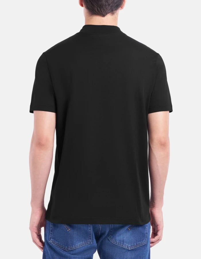 DONDUP T-Shirt Uomo Jersey Over Logo Lettering-Nero