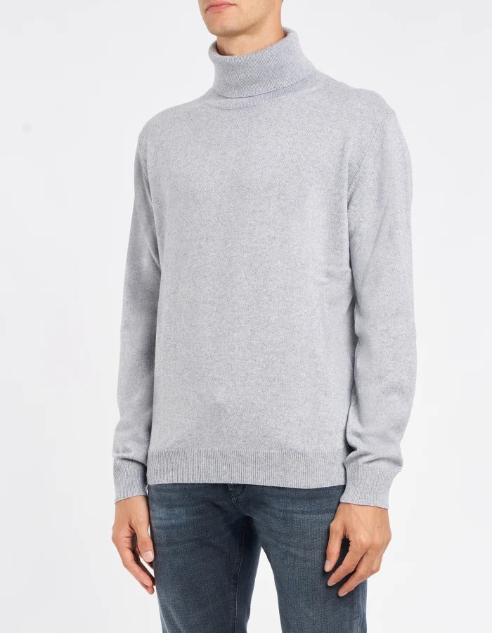 DONDUP Maglia Dolcevita Uomo Lana Seta Regular-Grigio