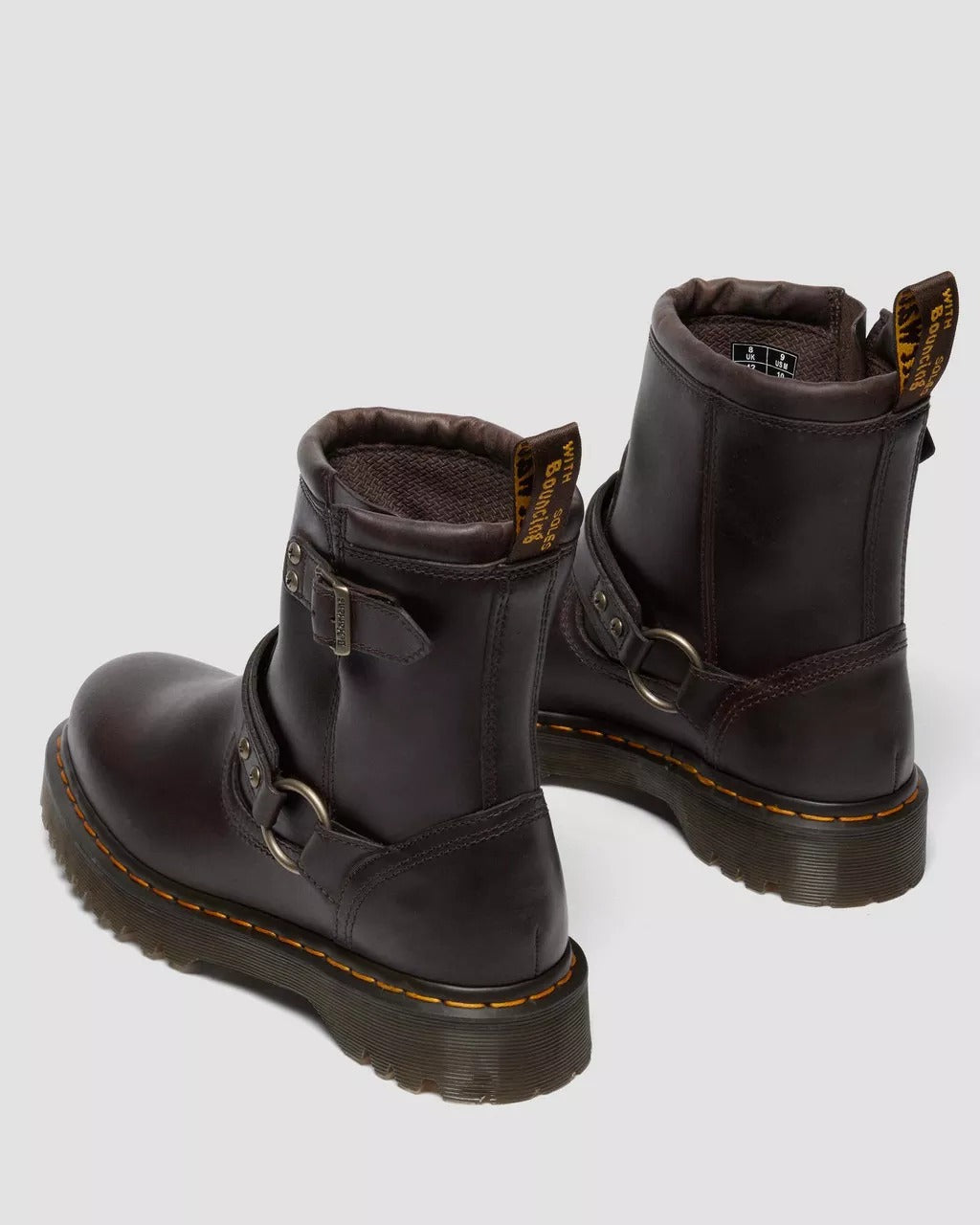 DR. MARTENS Stivale Donna ANISTONE HARNESS CRAZY HORSE-Dark Brown