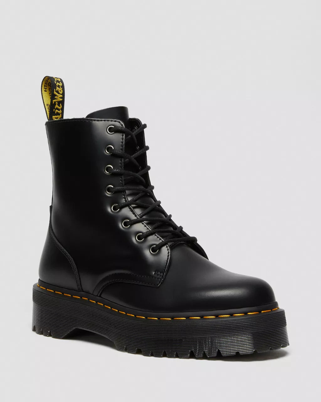 DR. MARTENS Anfibio Donna Jadon Polished Smooth Platform-Black