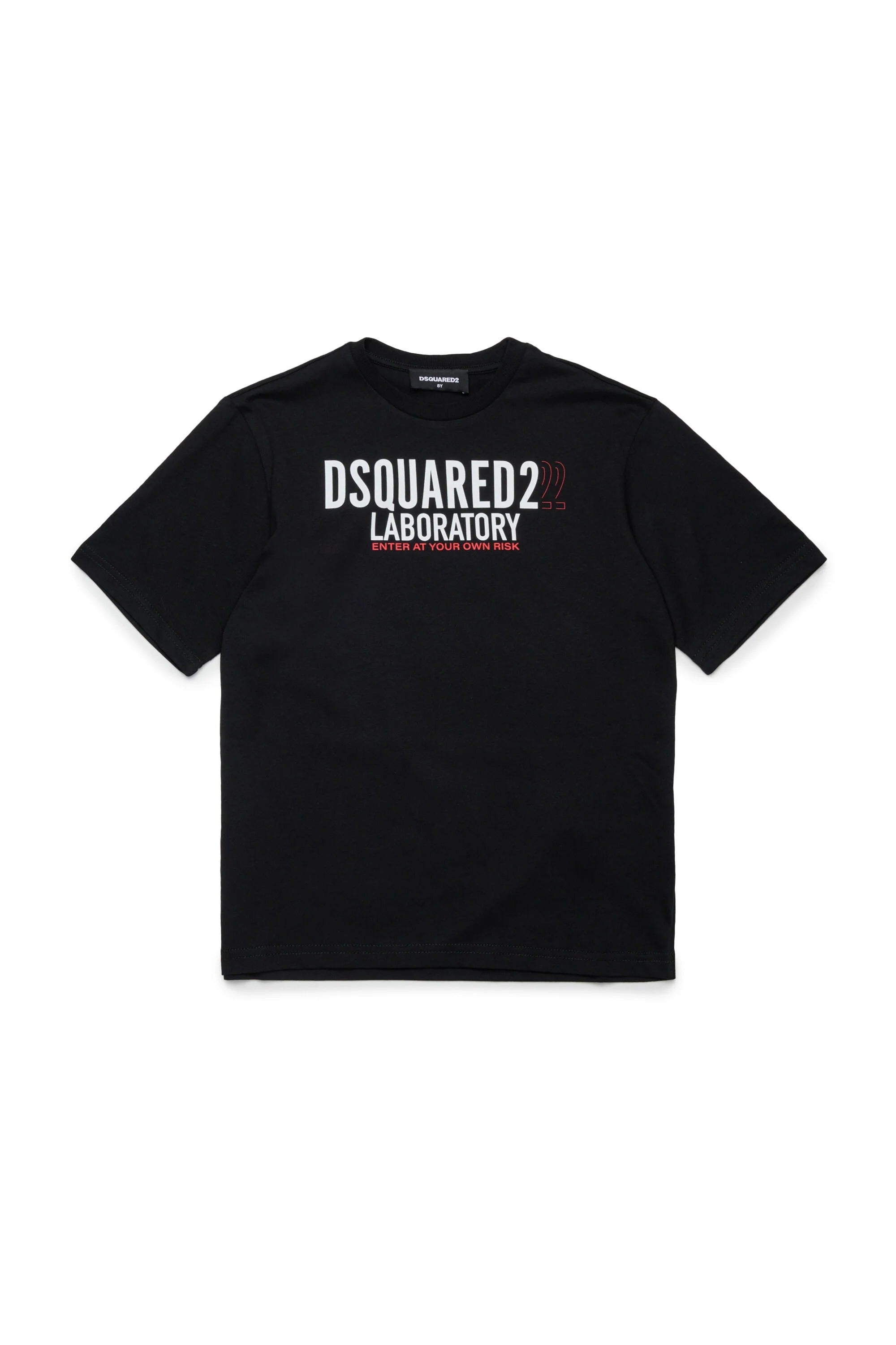 DSQUARED2 T-Shirt Junior Logo Laboratory-Nero