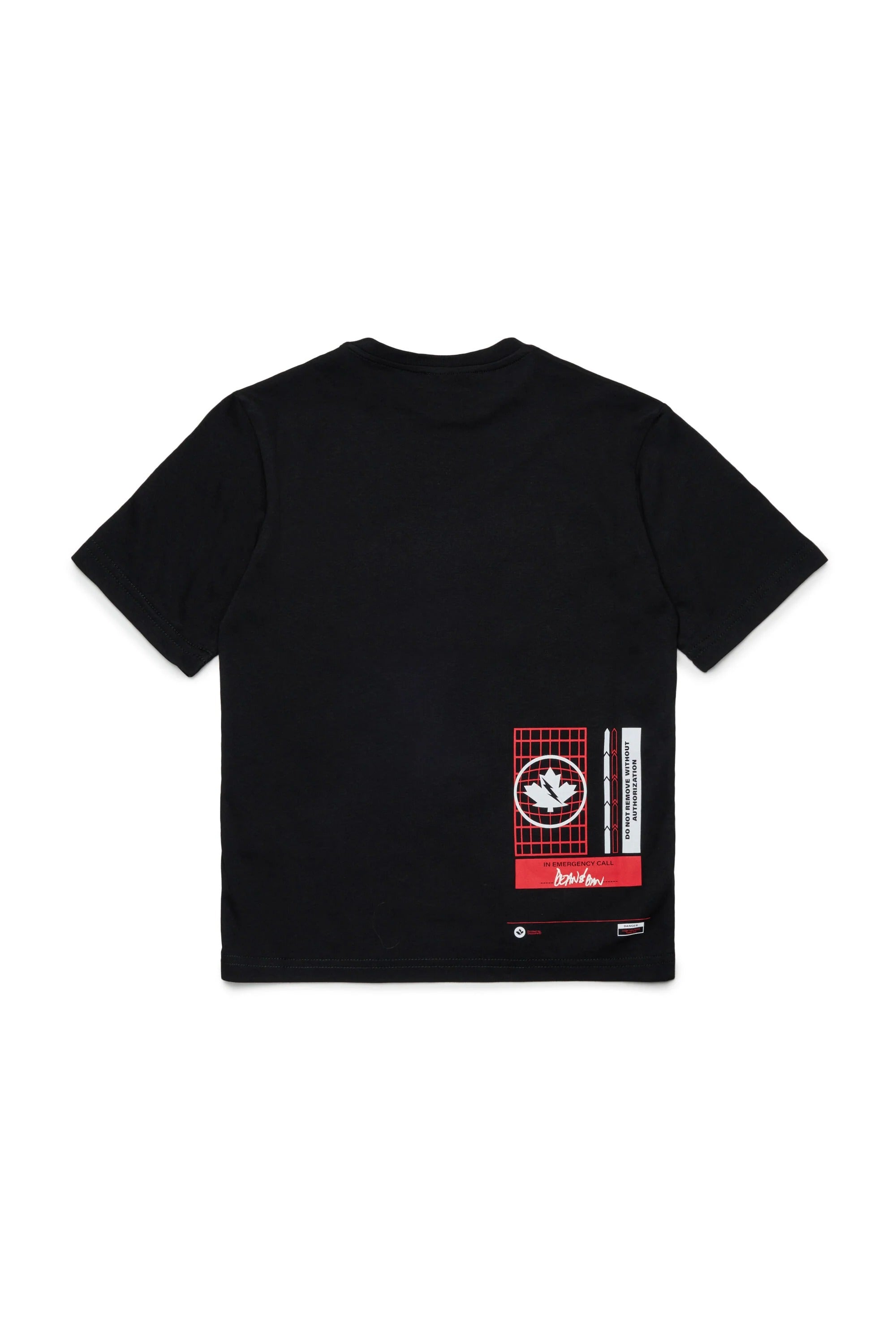 DSQUARED2 T-Shirt Junior Logo Laboratory-Nero