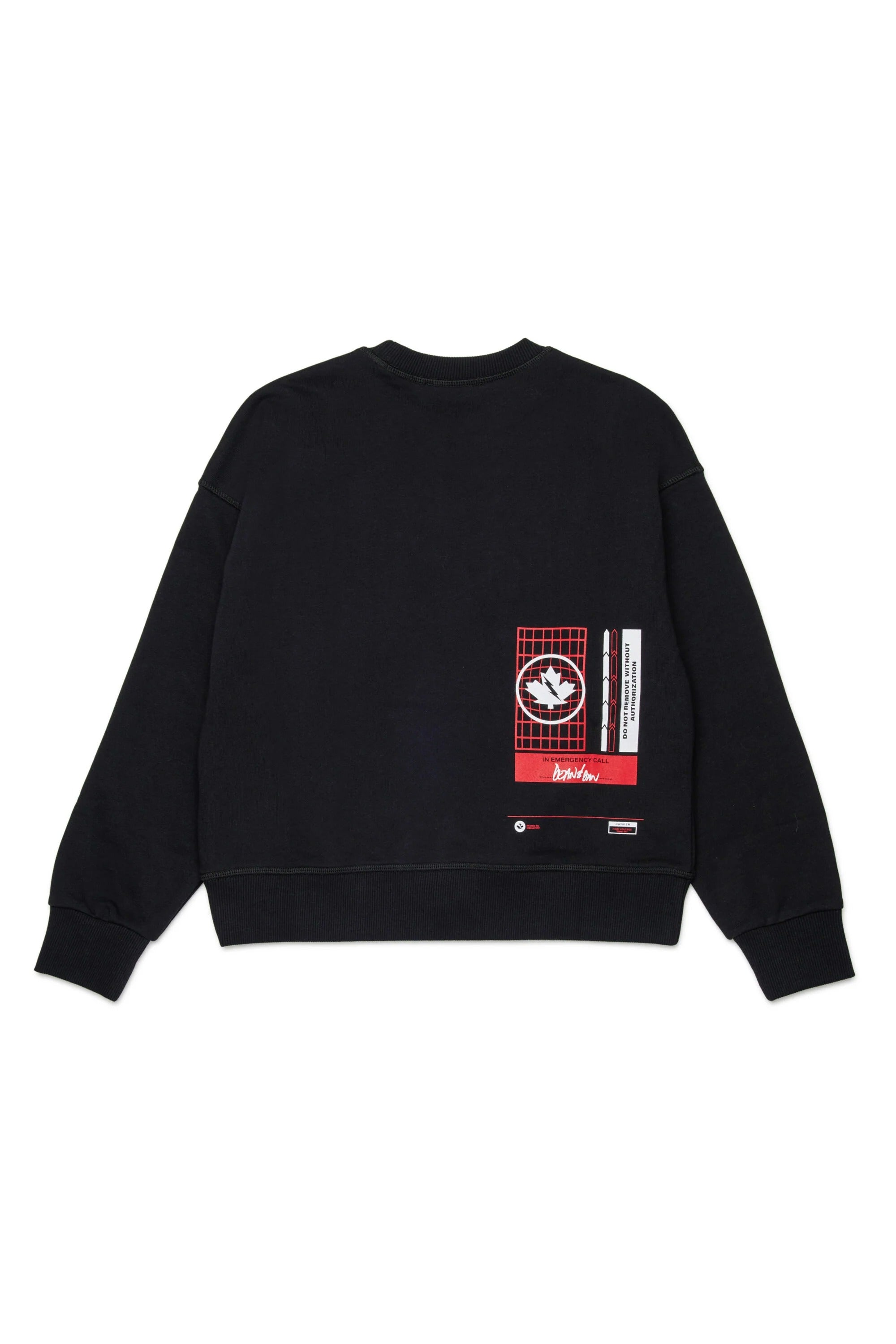 DSQUARED2 Felpa Junior Logo Laboratory-Nero