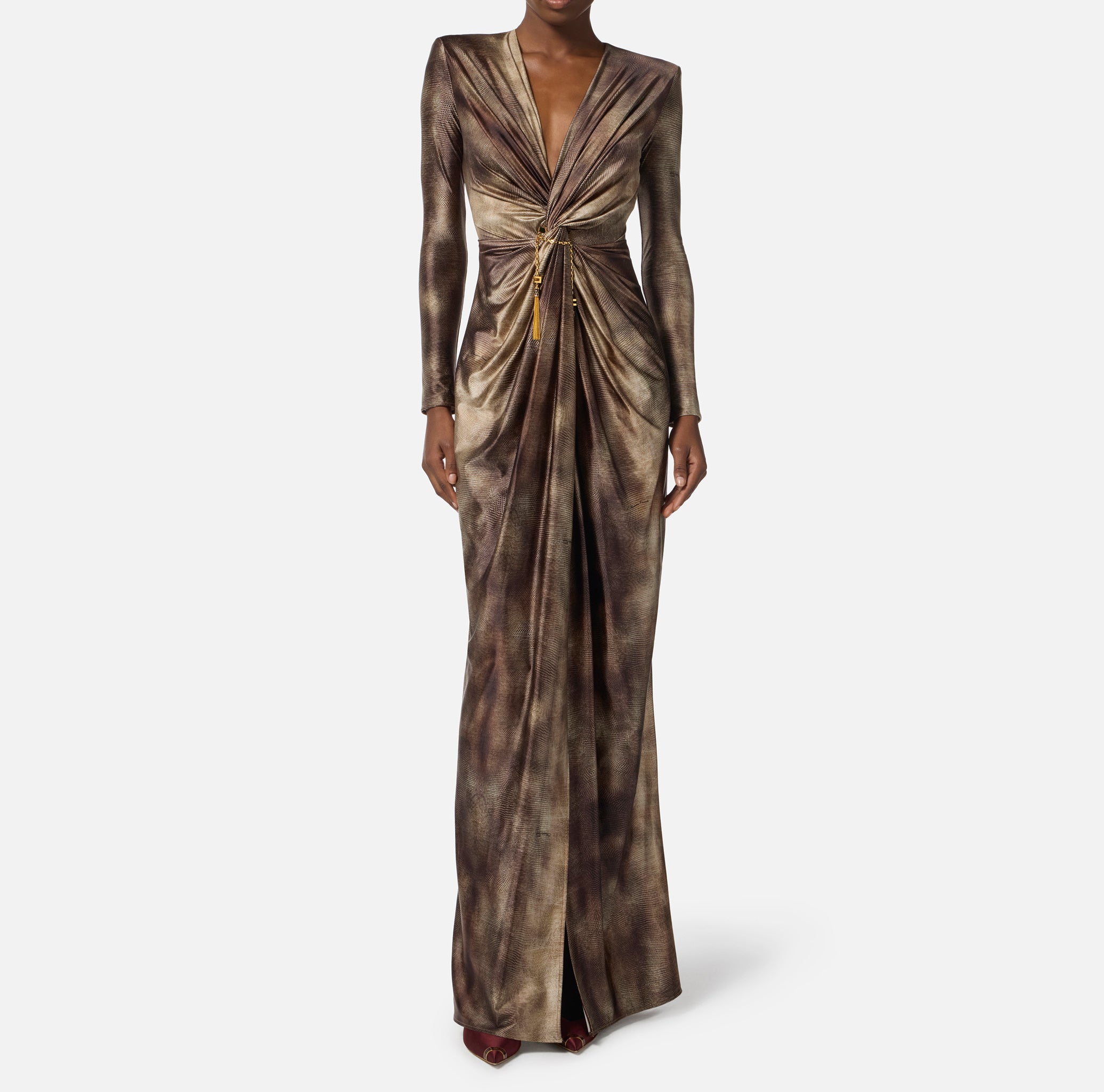 ELISABETTA FRANCHI Abito Red Carpet Lycra-Lizard