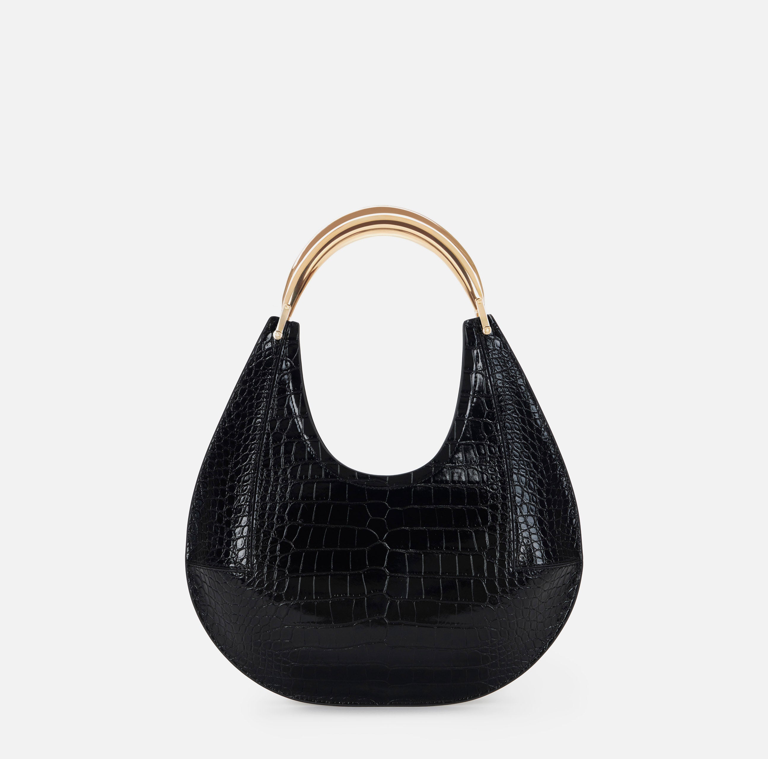 ELISABETTA FRANCHI Borsa Hobo Media Manico Rigido-Nero