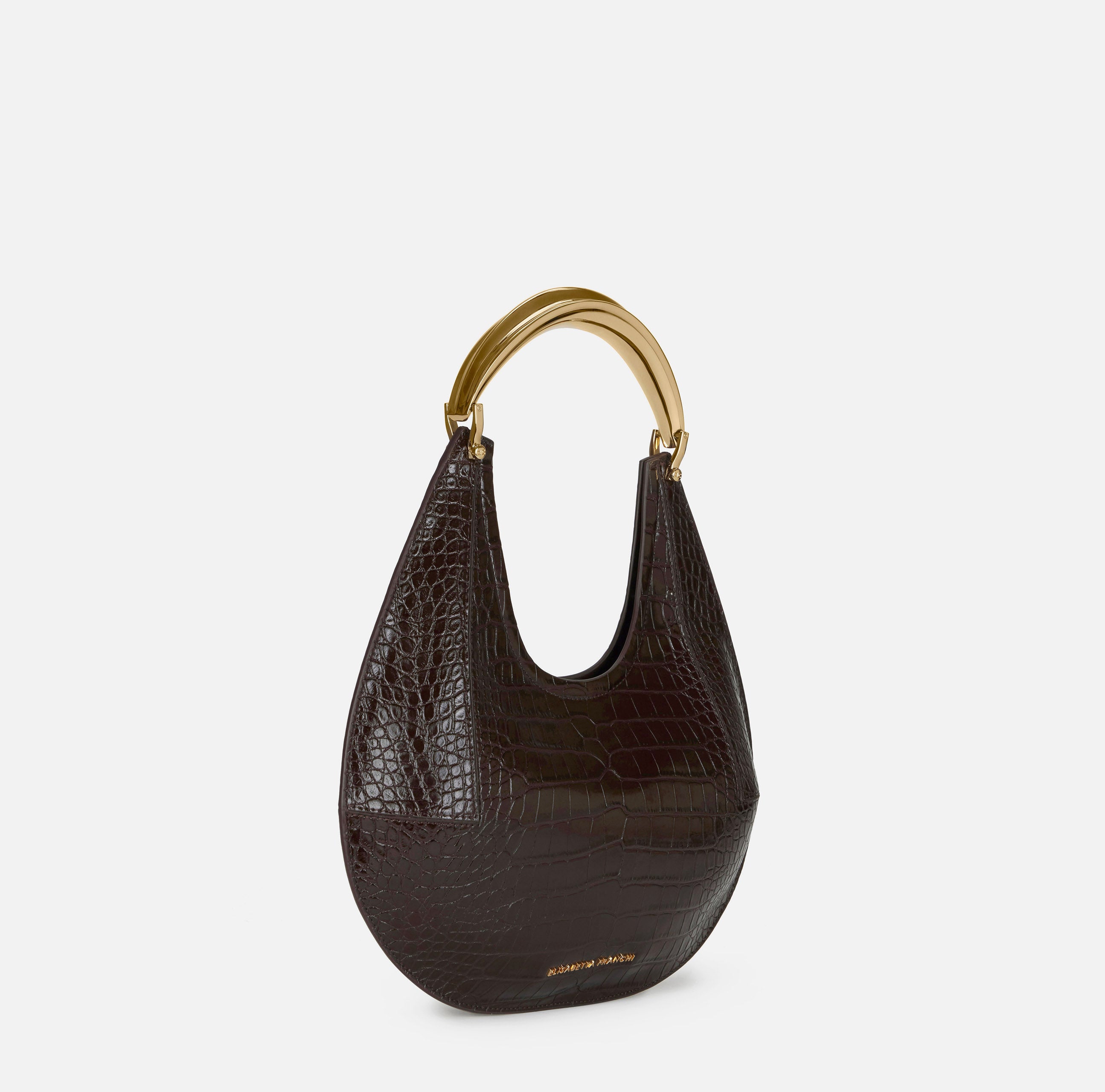 ELISABETTA FRANCHI Borsa Hobo Media Manico Rigido-Coffee