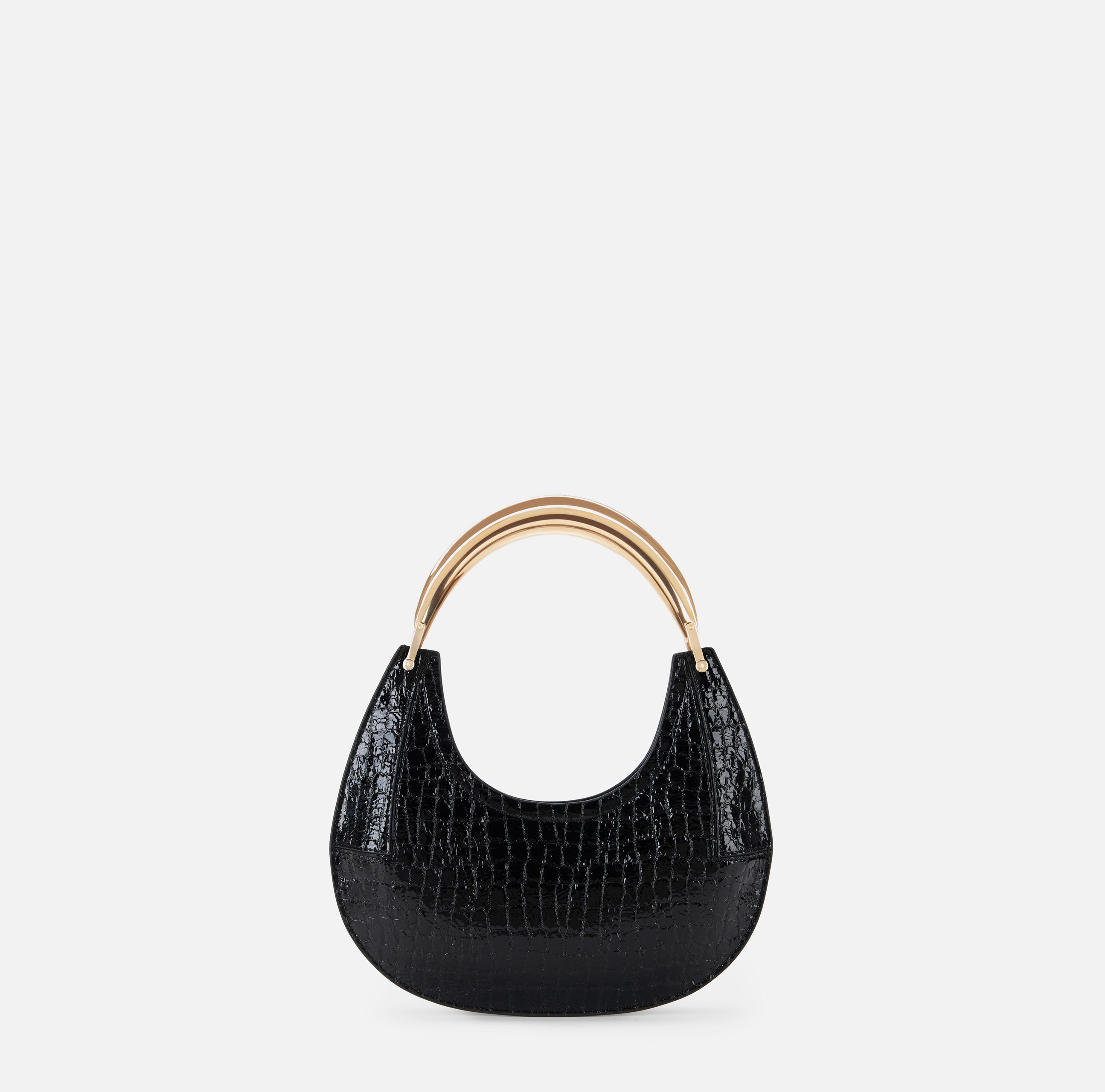 ELISABETTA FRANCHI Borsa Hobo Piccola Manico Rigido-Nero
