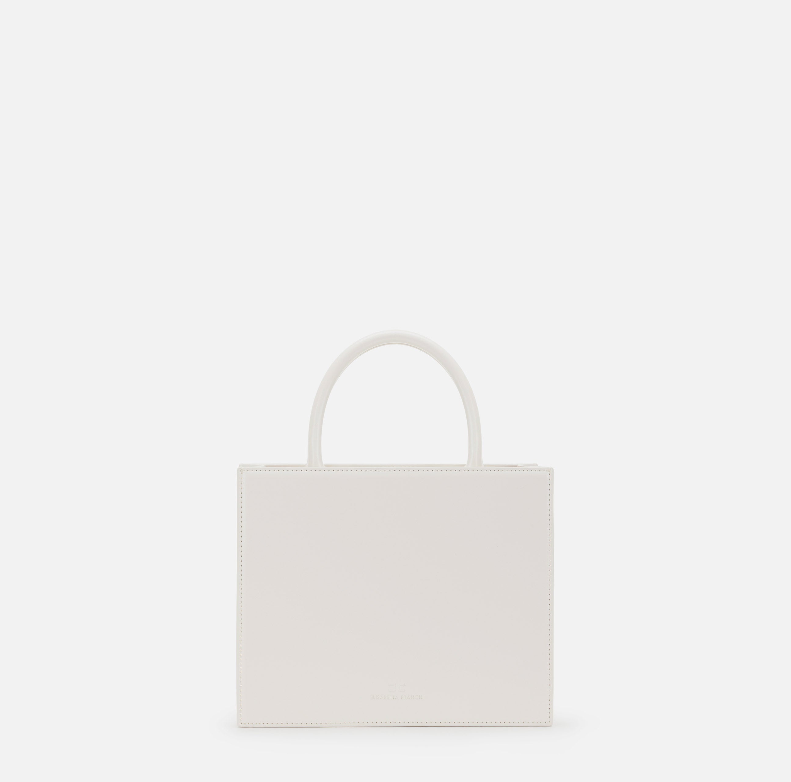 ELISABETTA FRANCHI Borsa Tote Piccola Logo-Milk