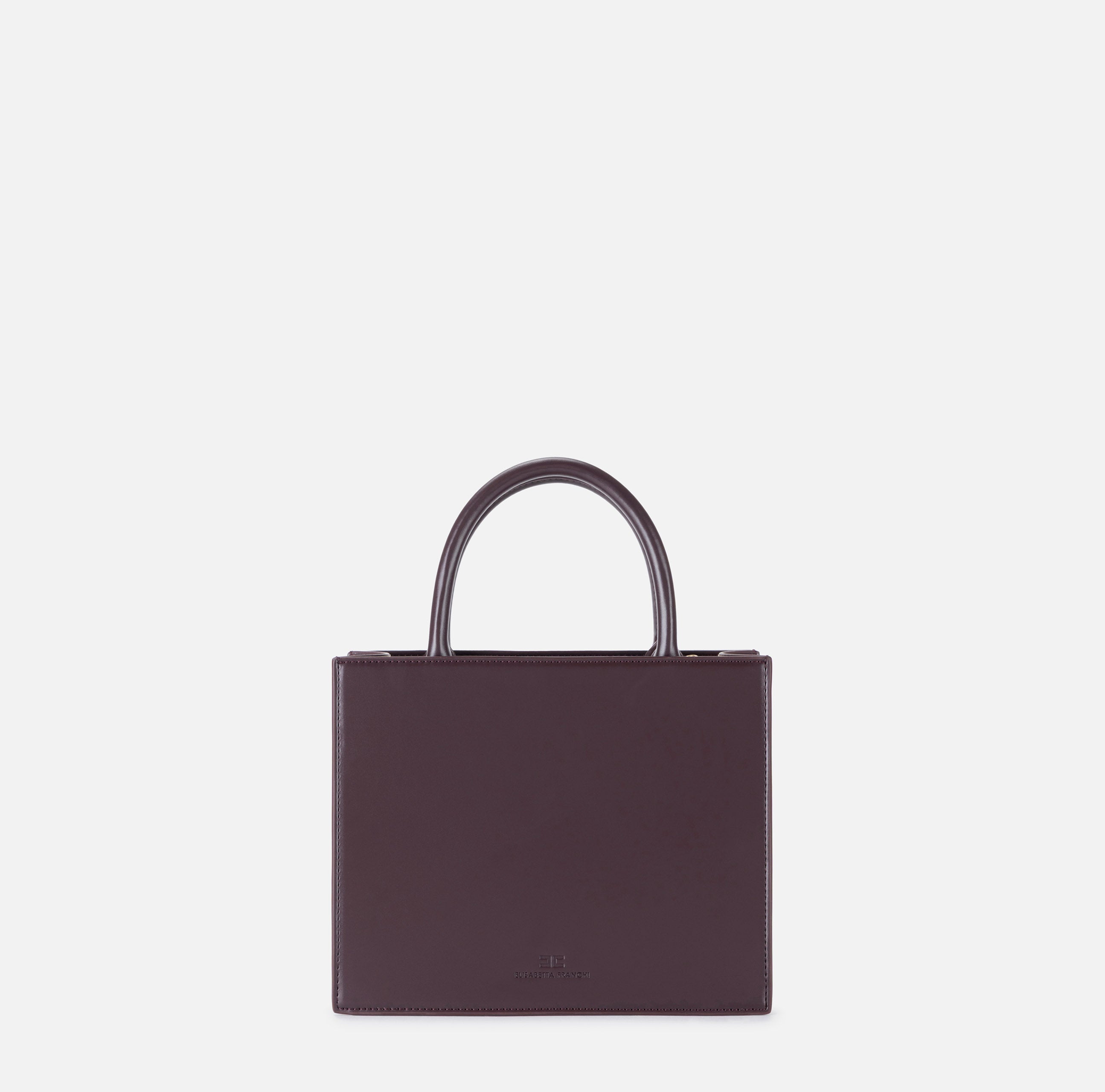 ELISABETTA FRANCHI Borsa Tote Piccola Logo-Merlot