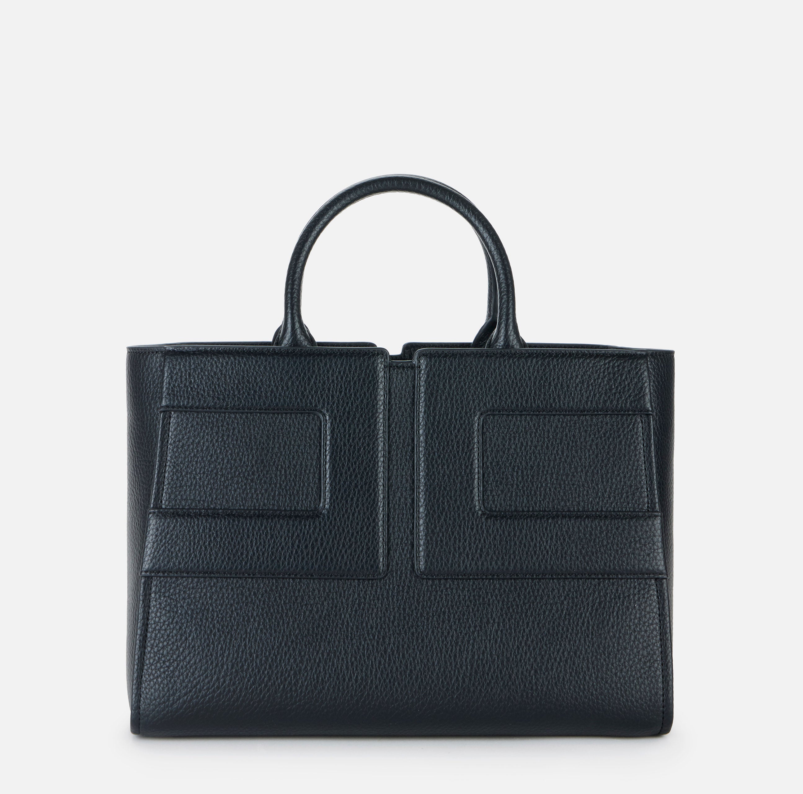 ELISABETTA FRANCHI Borsa Tote Grande Maxi Logo-Nero