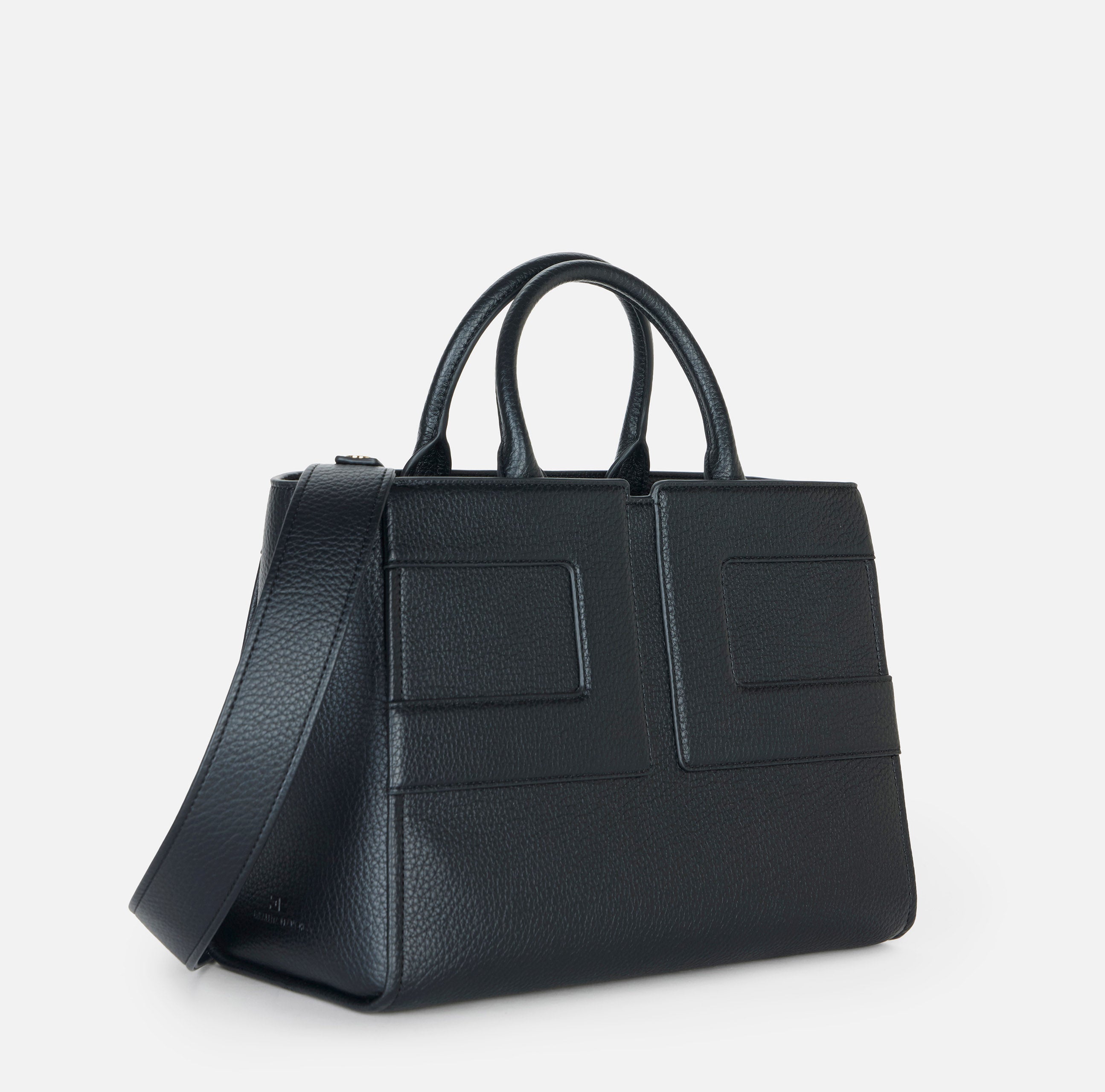 ELISABETTA FRANCHI Borsa Tote Grande Maxi Logo-Nero