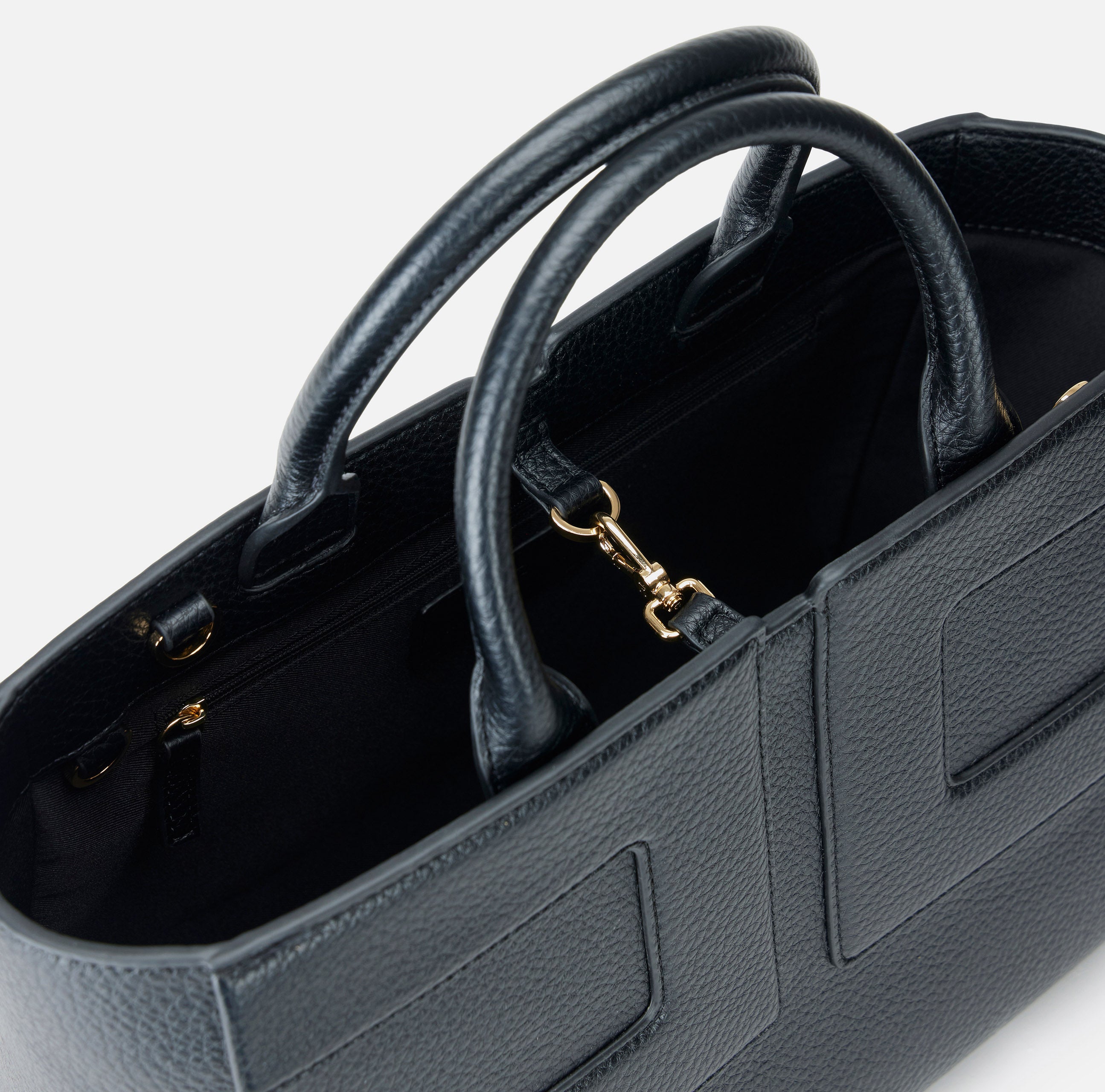 ELISABETTA FRANCHI Borsa Tote Grande Maxi Logo-Nero