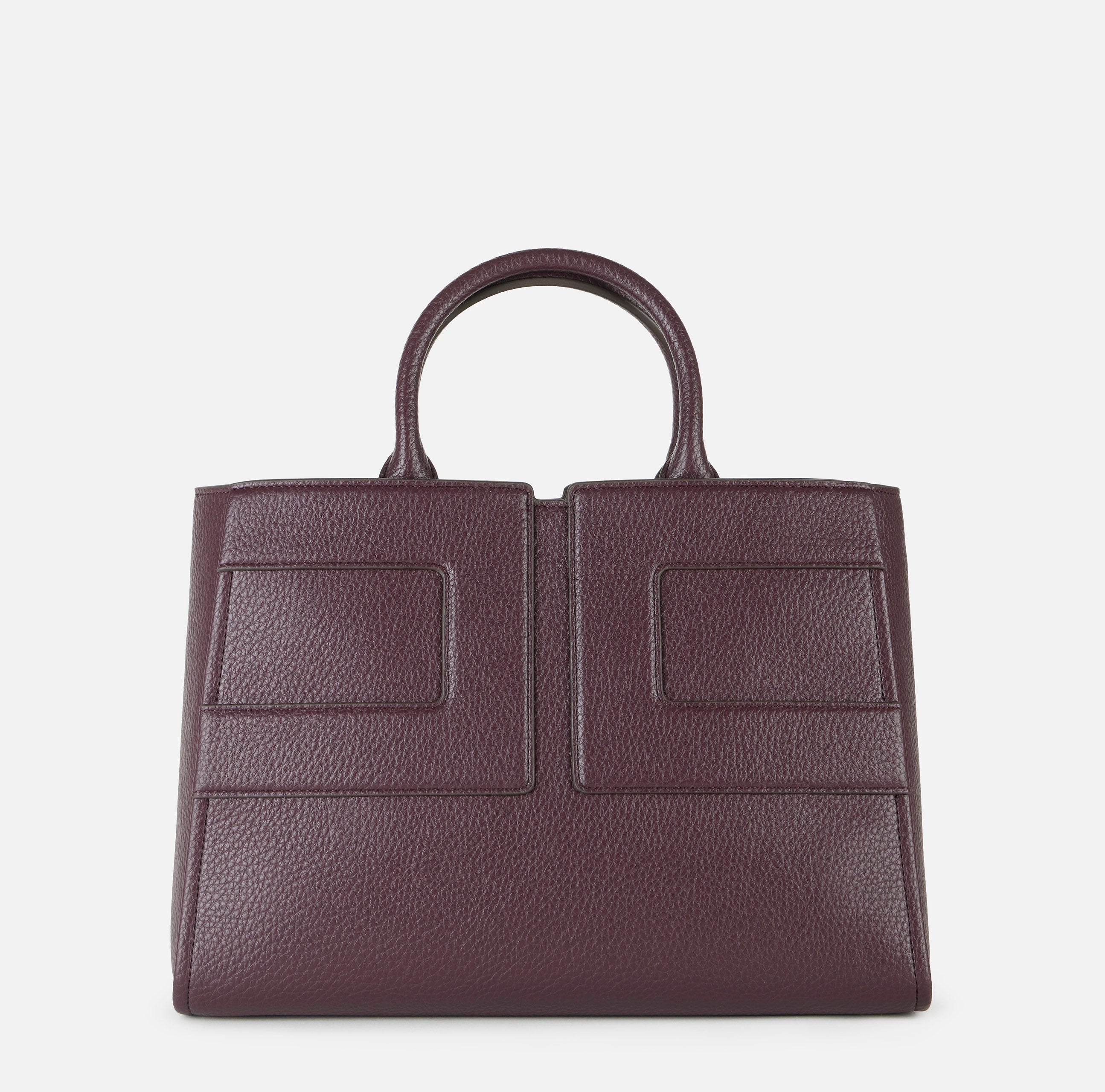 ELISABETTA FRANCHI Borsa Tote Grande Maxi Logo-Merlot