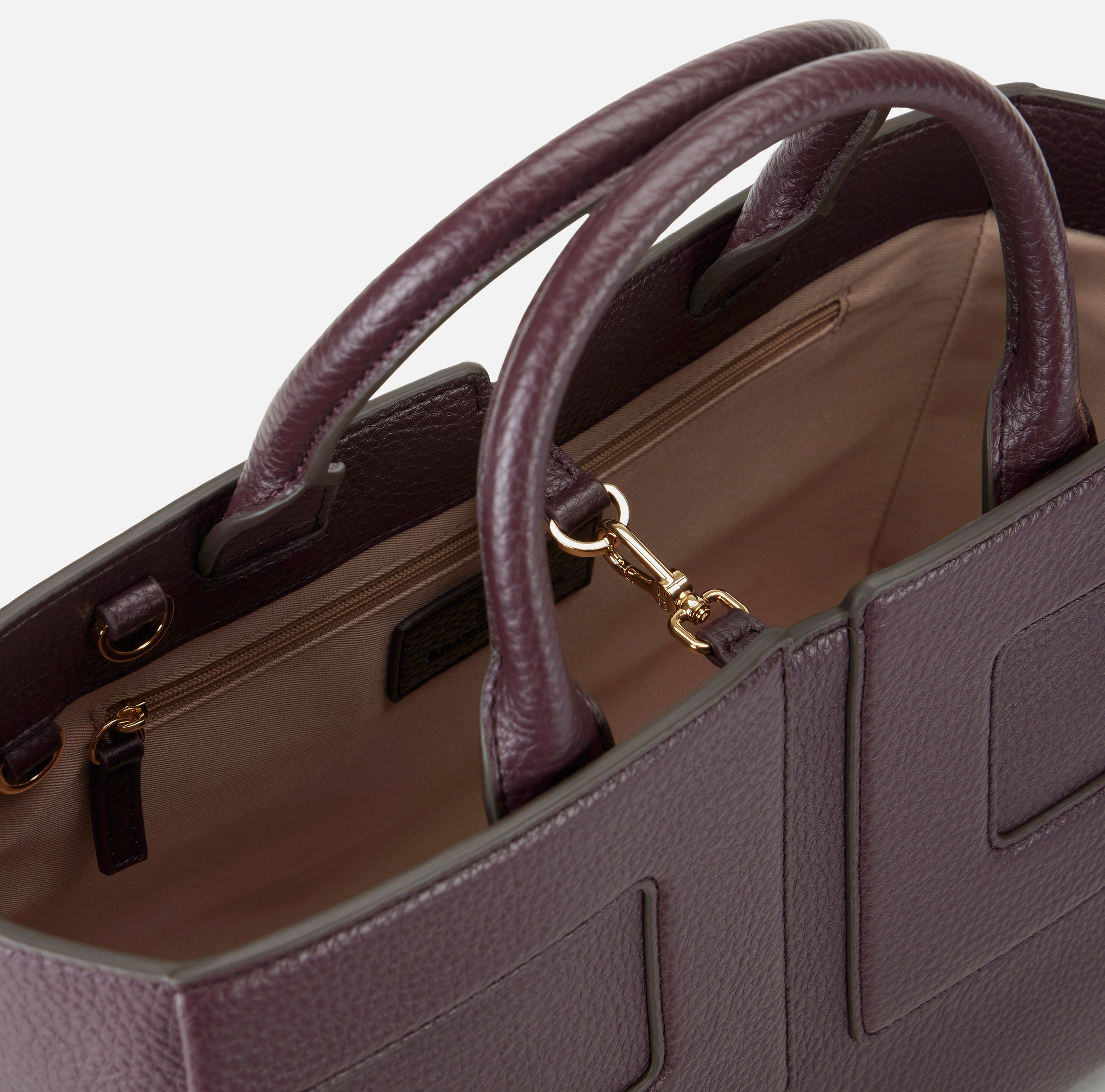 ELISABETTA FRANCHI Borsa Tote Grande Maxi Logo-Merlot