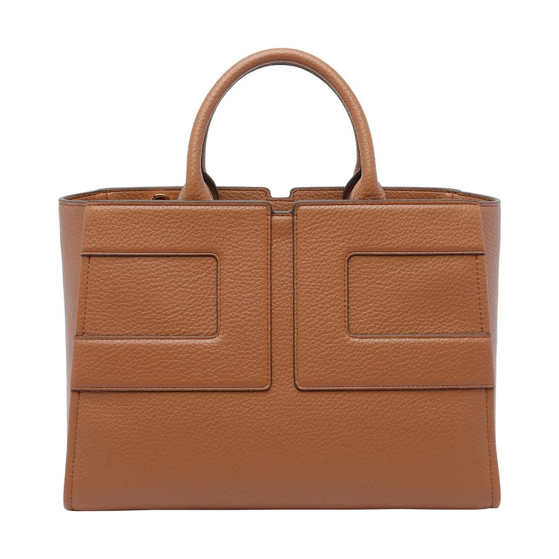 ELISABETTA FRANCHI Borsa Tote Grande Maxi Logo-Brown Sugar