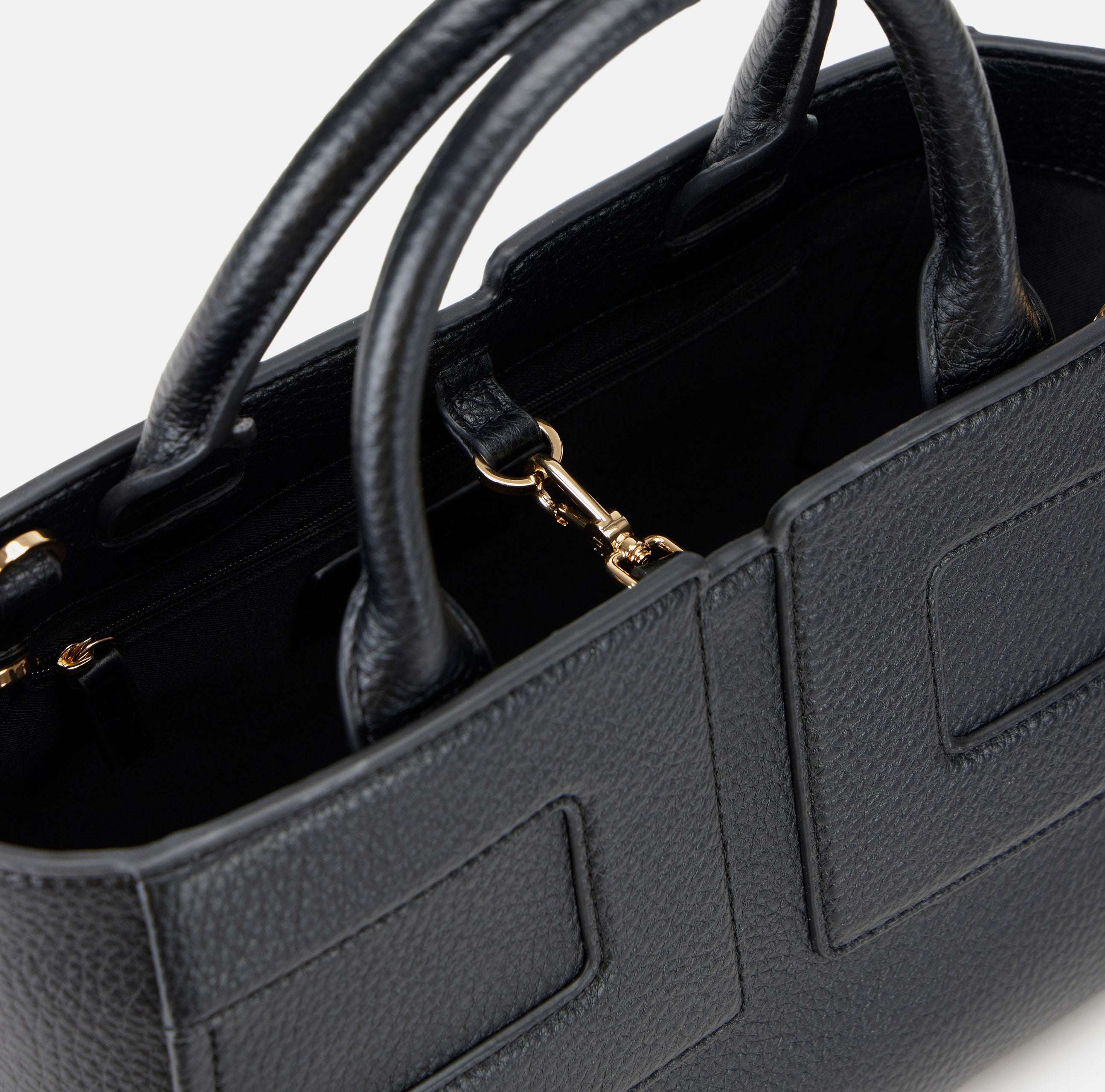 ELISABETTA FRANCHI Borsa Tote Media Maxi Logo-Nero