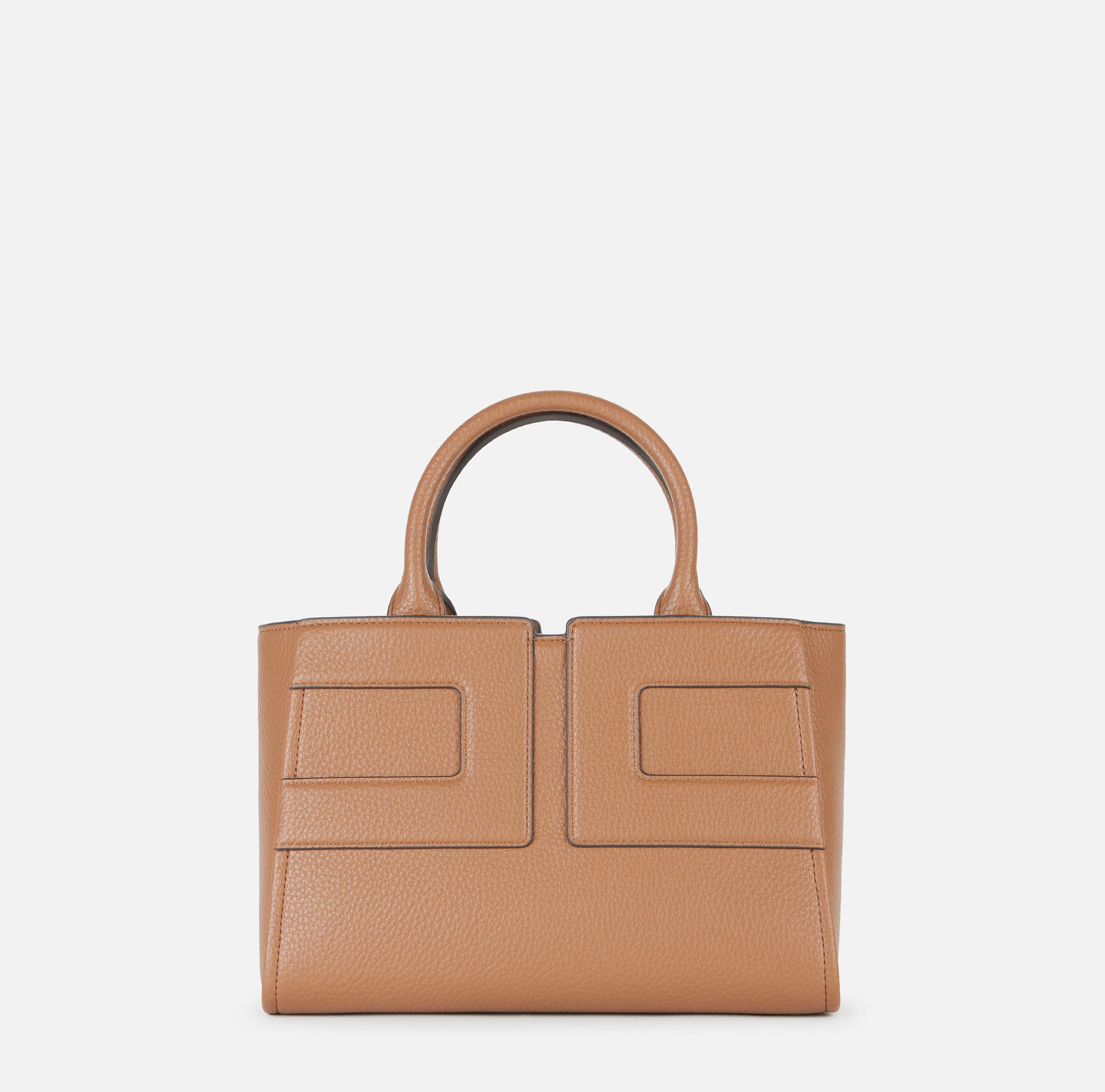 ELISABETTA FRANCHI Borsa Tote Media Maxi Logo-Brown Sugar