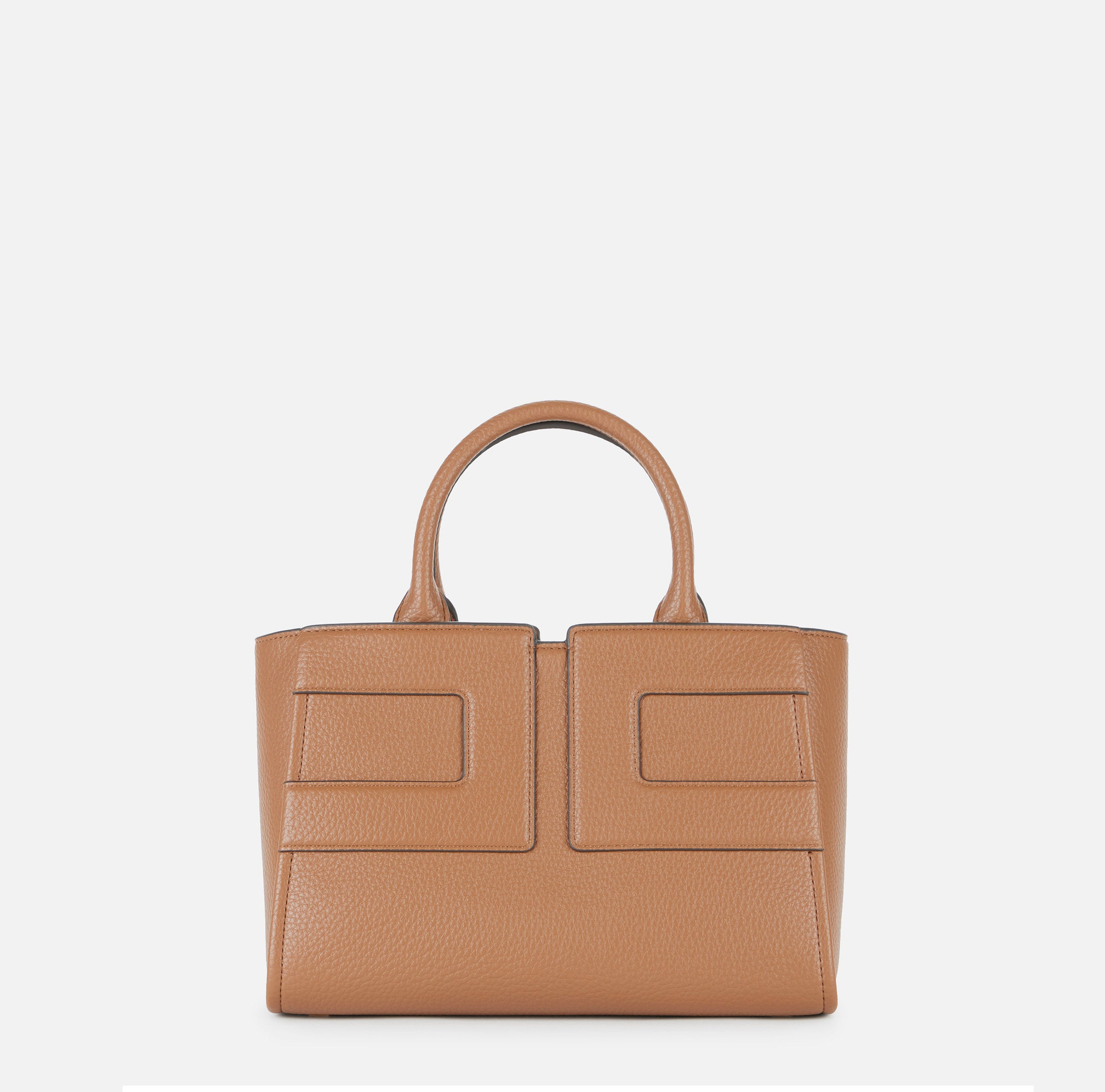 ELISABETTA FRANCHI Borsa Tote Media Maxi Logo-Brown Sugar