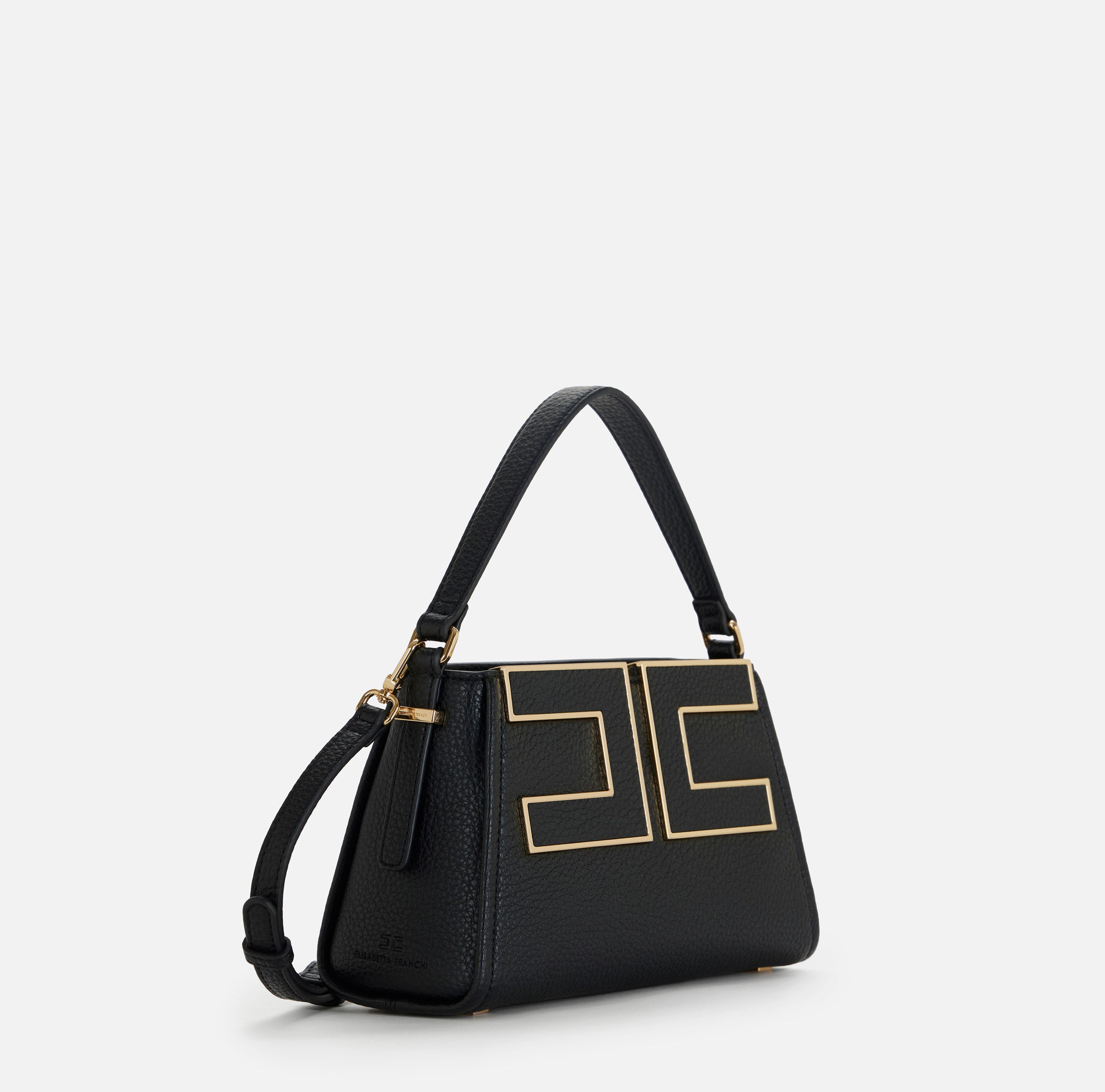 ELISABETTA FRANCHI Borsa Tote Piccola Logo-Nero