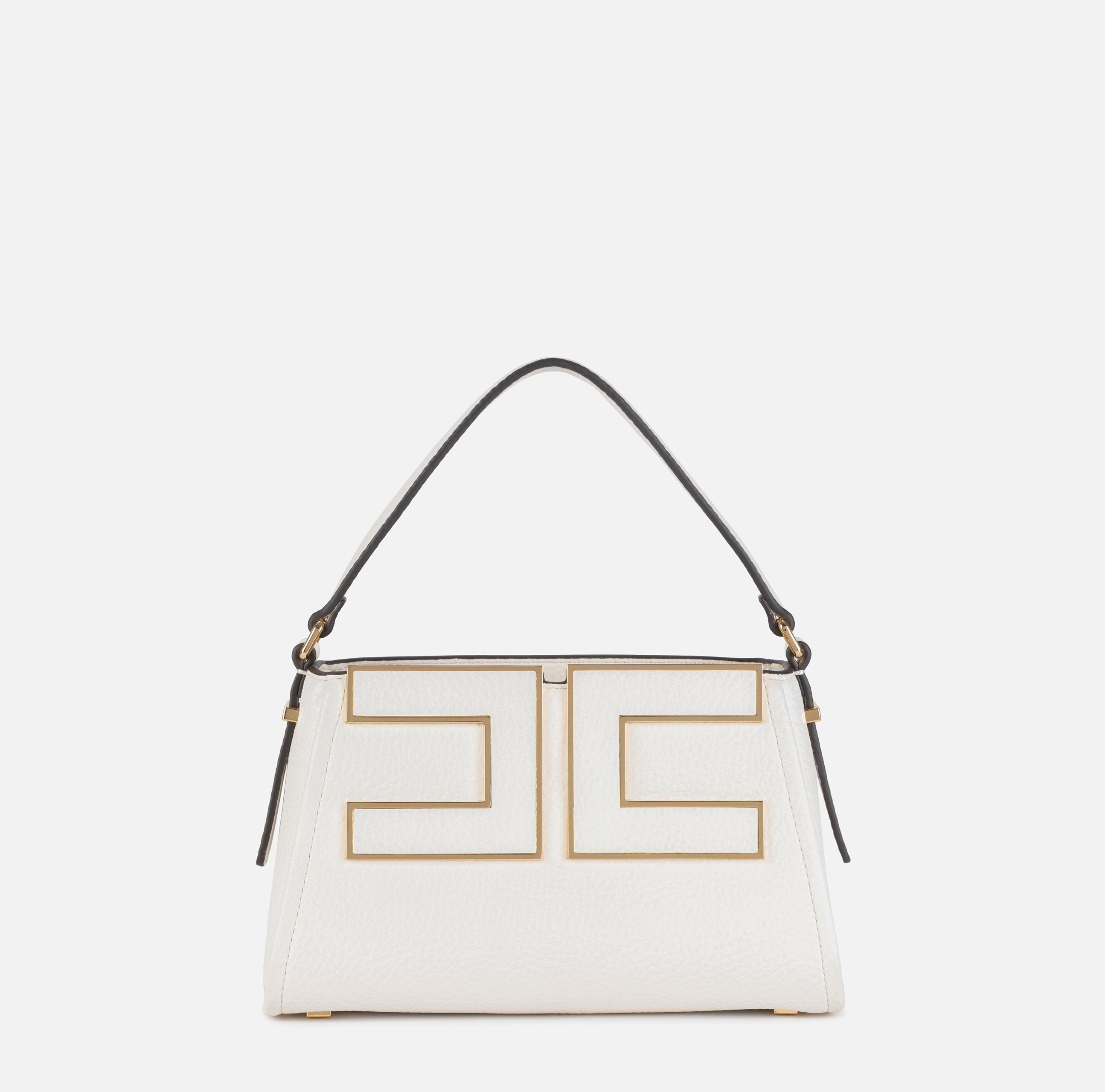 ELISABETTA FRANCHI Borsa Tote Piccola Logo-Milk