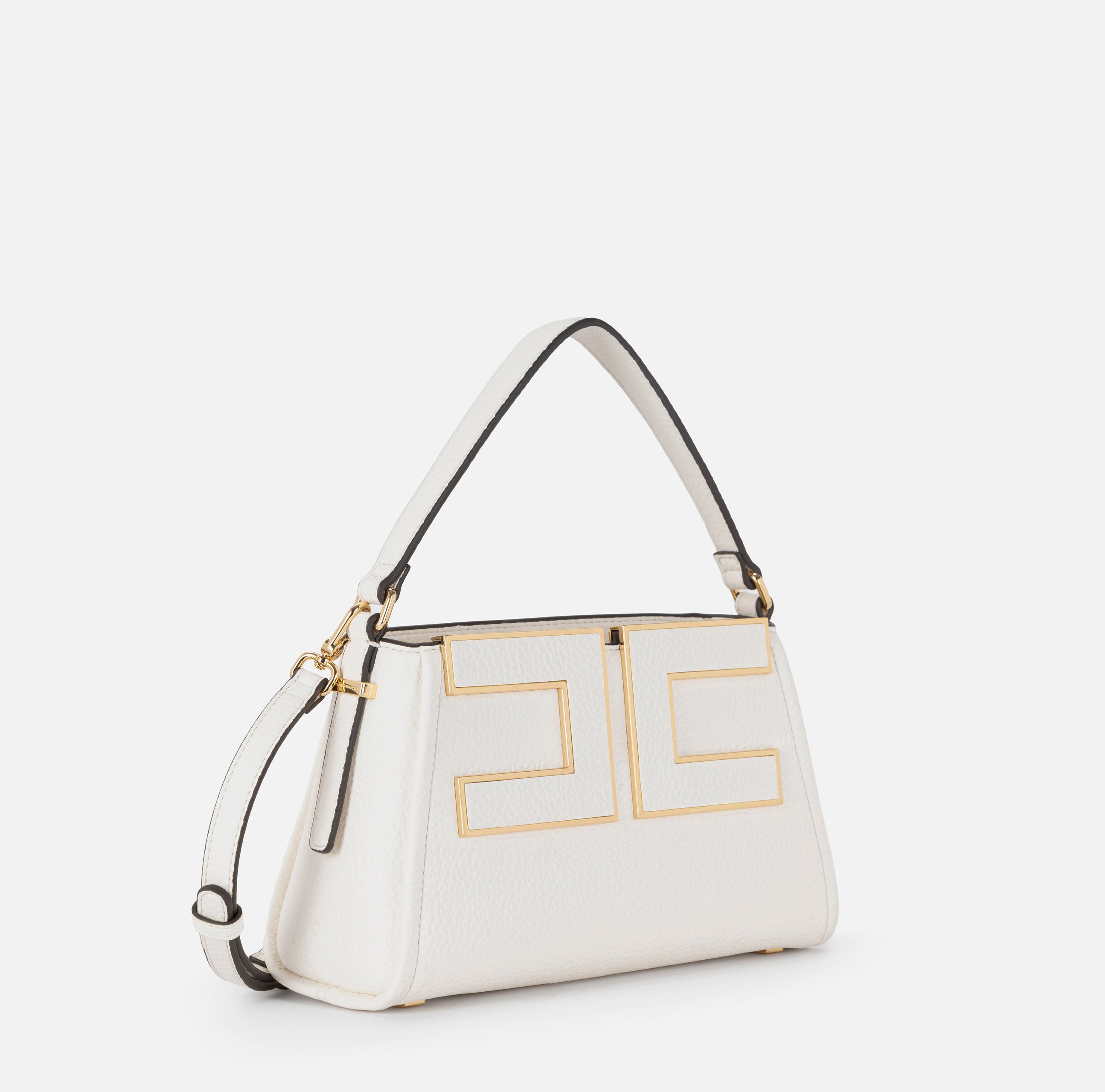 ELISABETTA FRANCHI Borsa Tote Piccola Logo-Milk