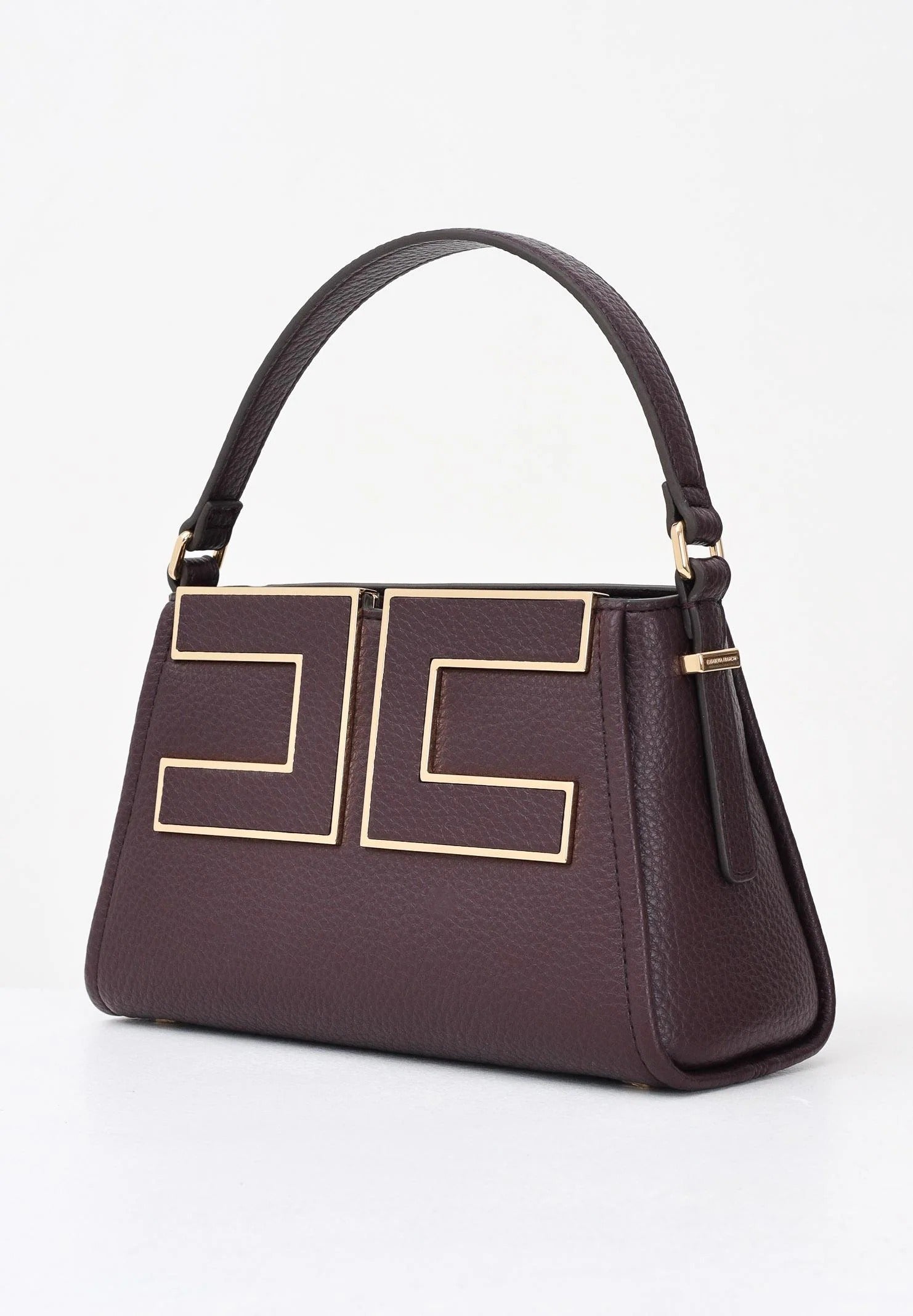 ELISABETTA FRANCHI Borsa Tote Piccola Logo-Merlot
