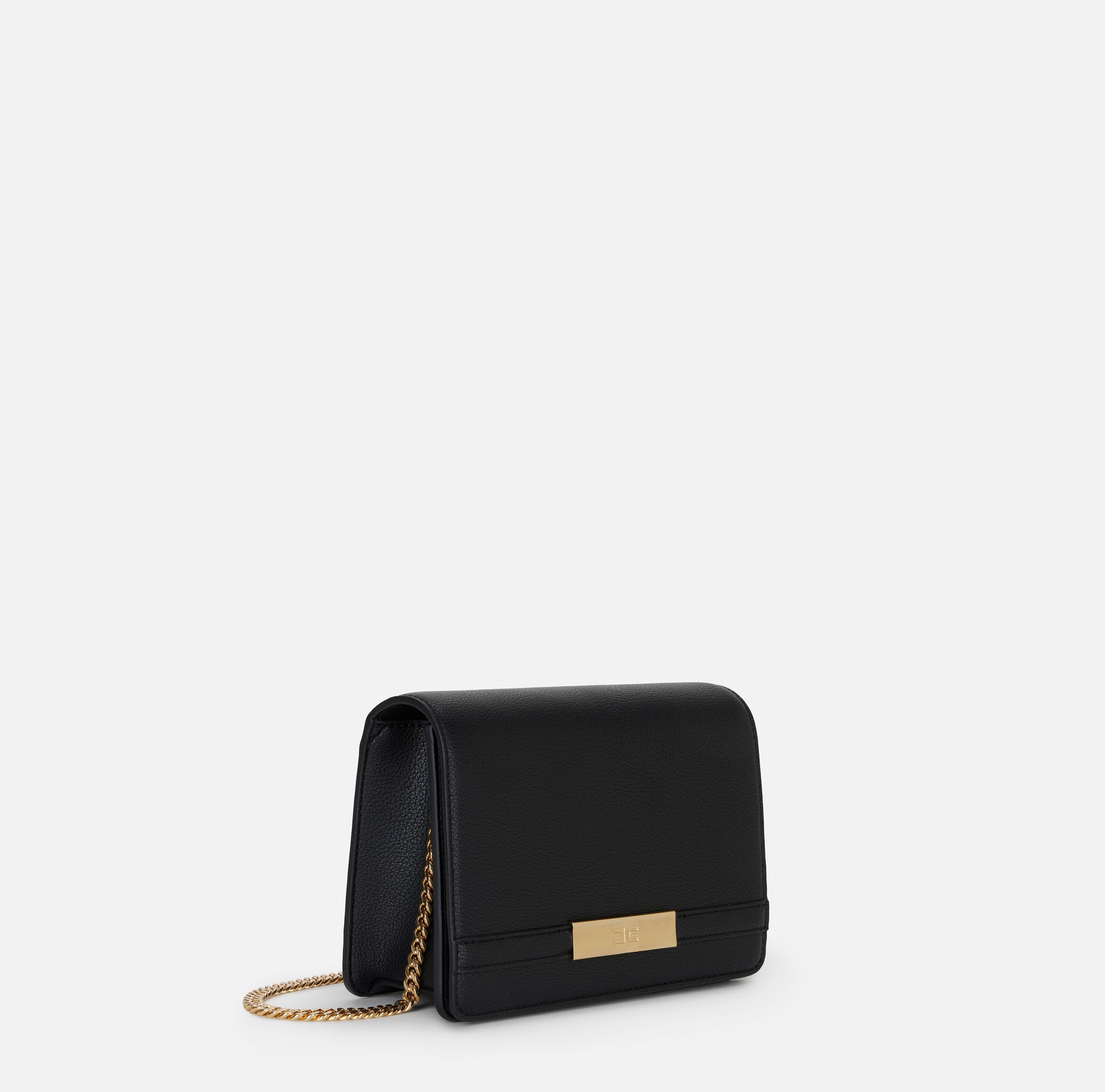 ELISABETTA FRANCHI Borsa Tracolla Catena Groumette-Nero