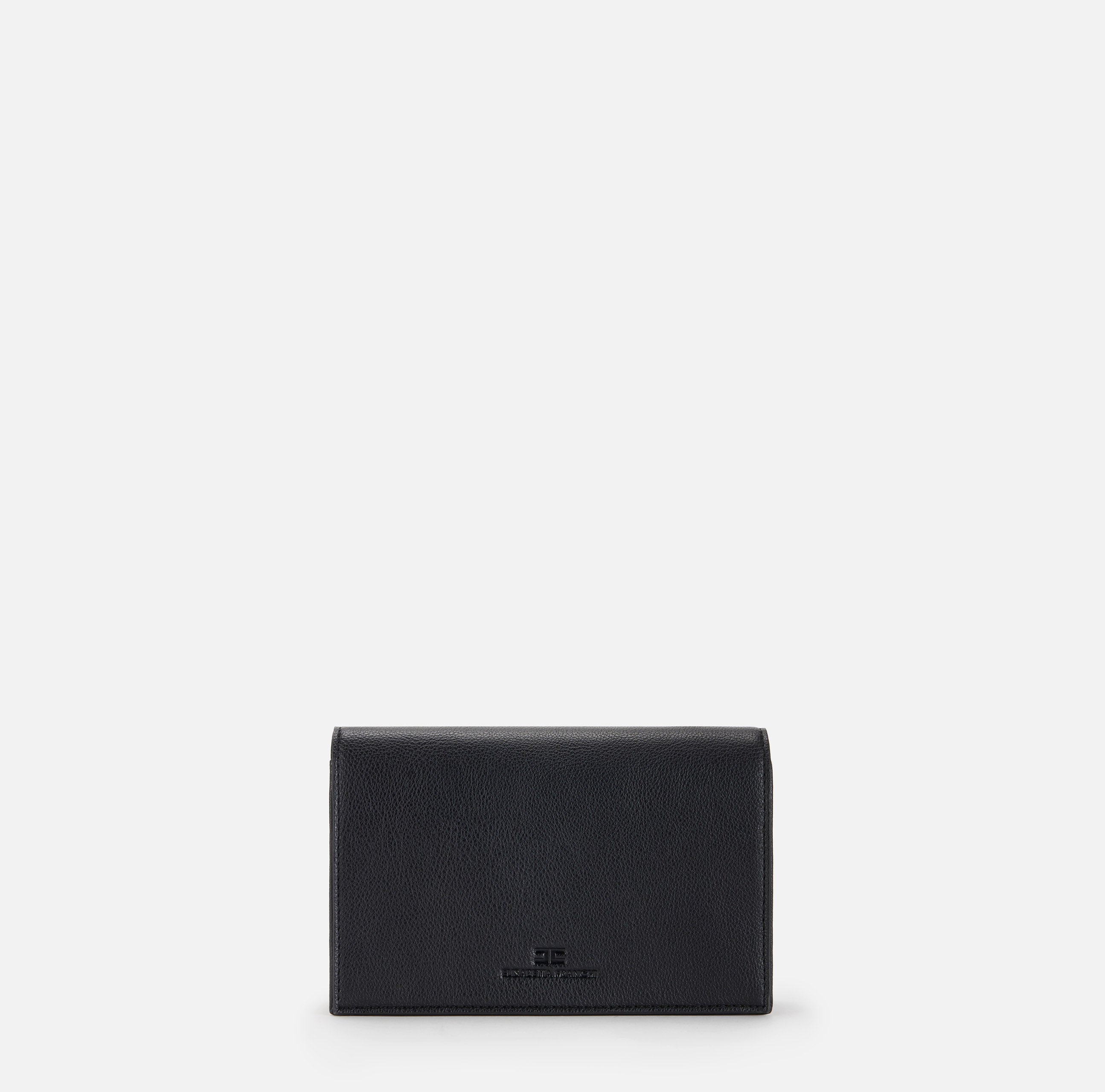 ELISABETTA FRANCHI Borsa Tracolla Placca Logo-Nero