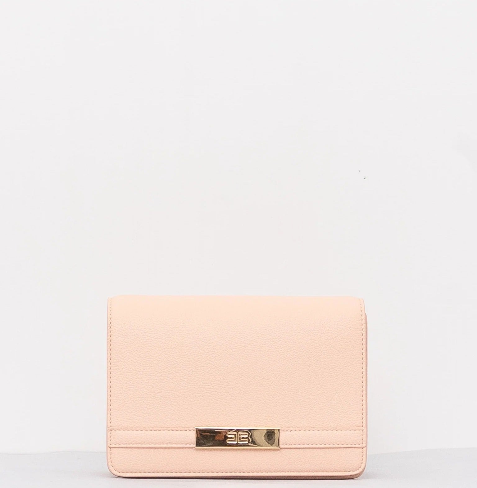 ELISABETTA FRANCHI Borsa Tracolla Placca Logo-Nude