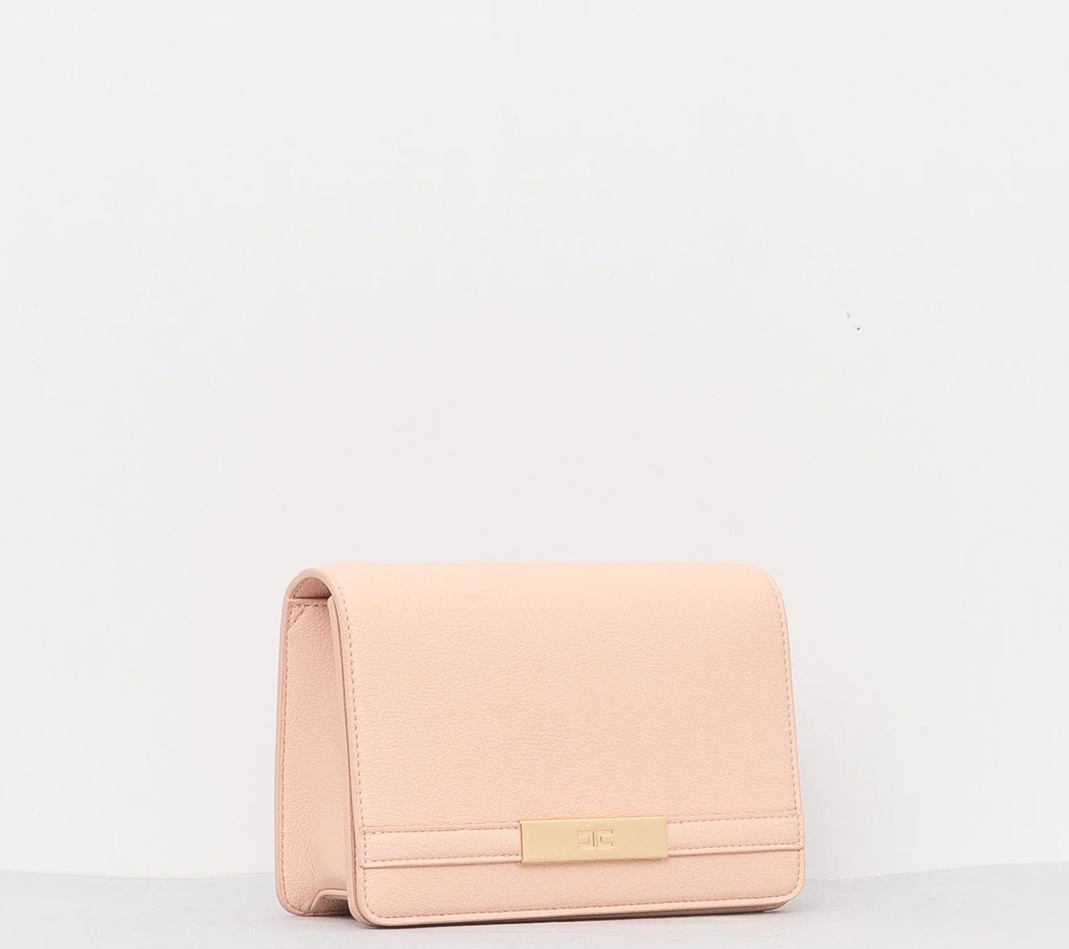 ELISABETTA FRANCHI Borsa Tracolla Placca Logo-Nude