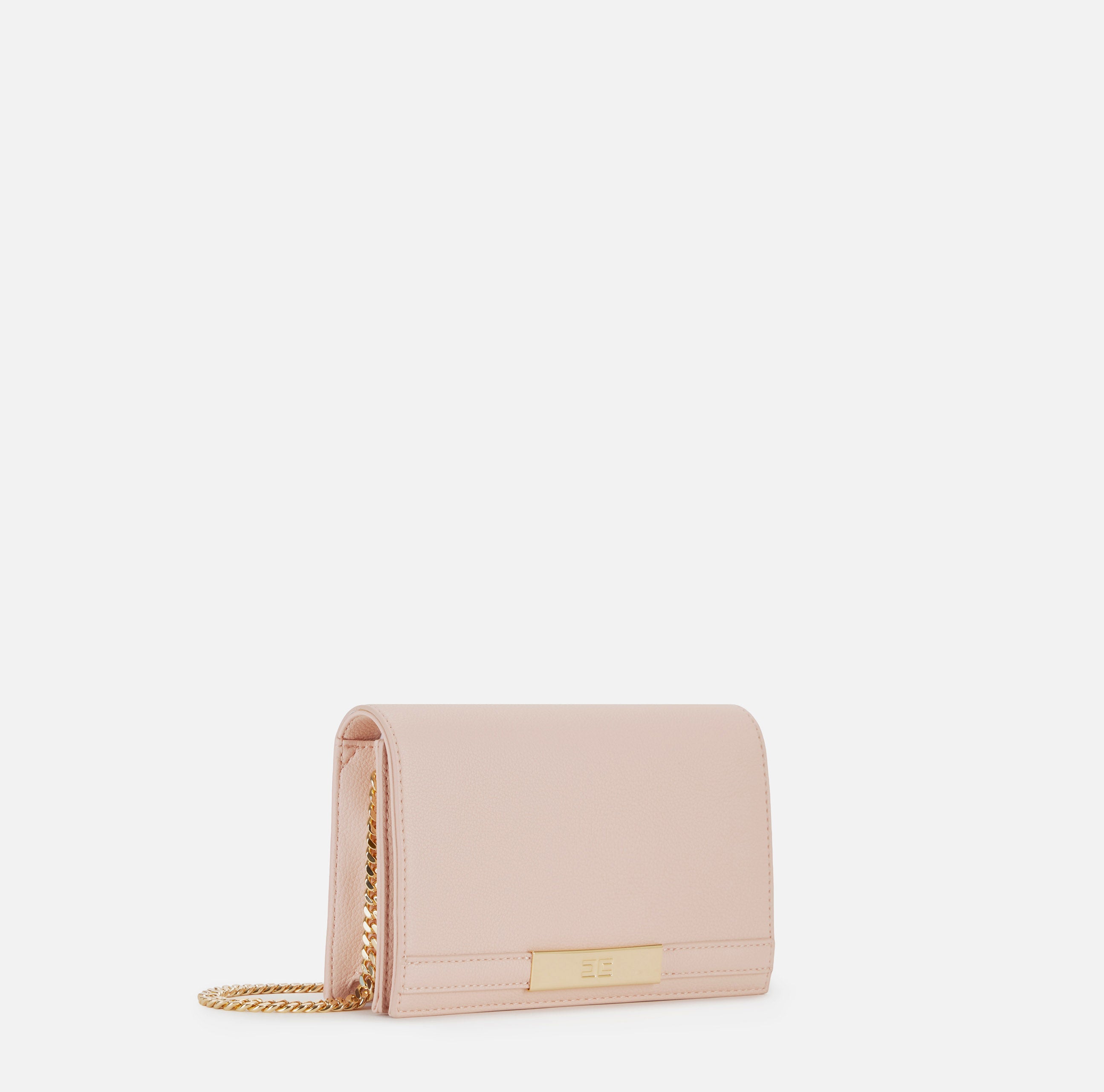 ELISABETTA FRANCHI Borsa Tracolla Placca Logo-Merlot