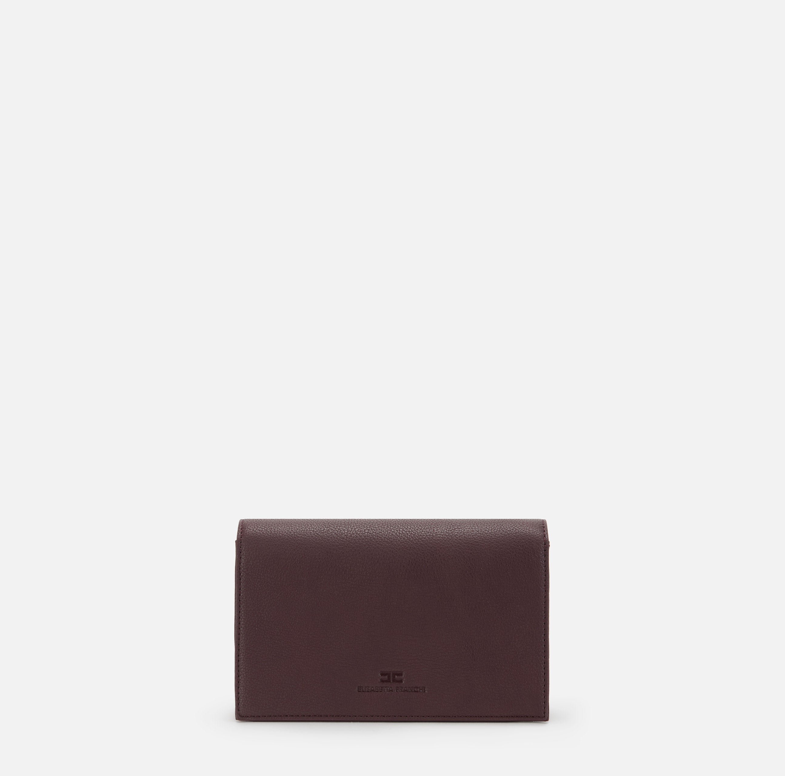 ELISABETTA FRANCHI Borsa Tracolla Placca Logo-Merlot