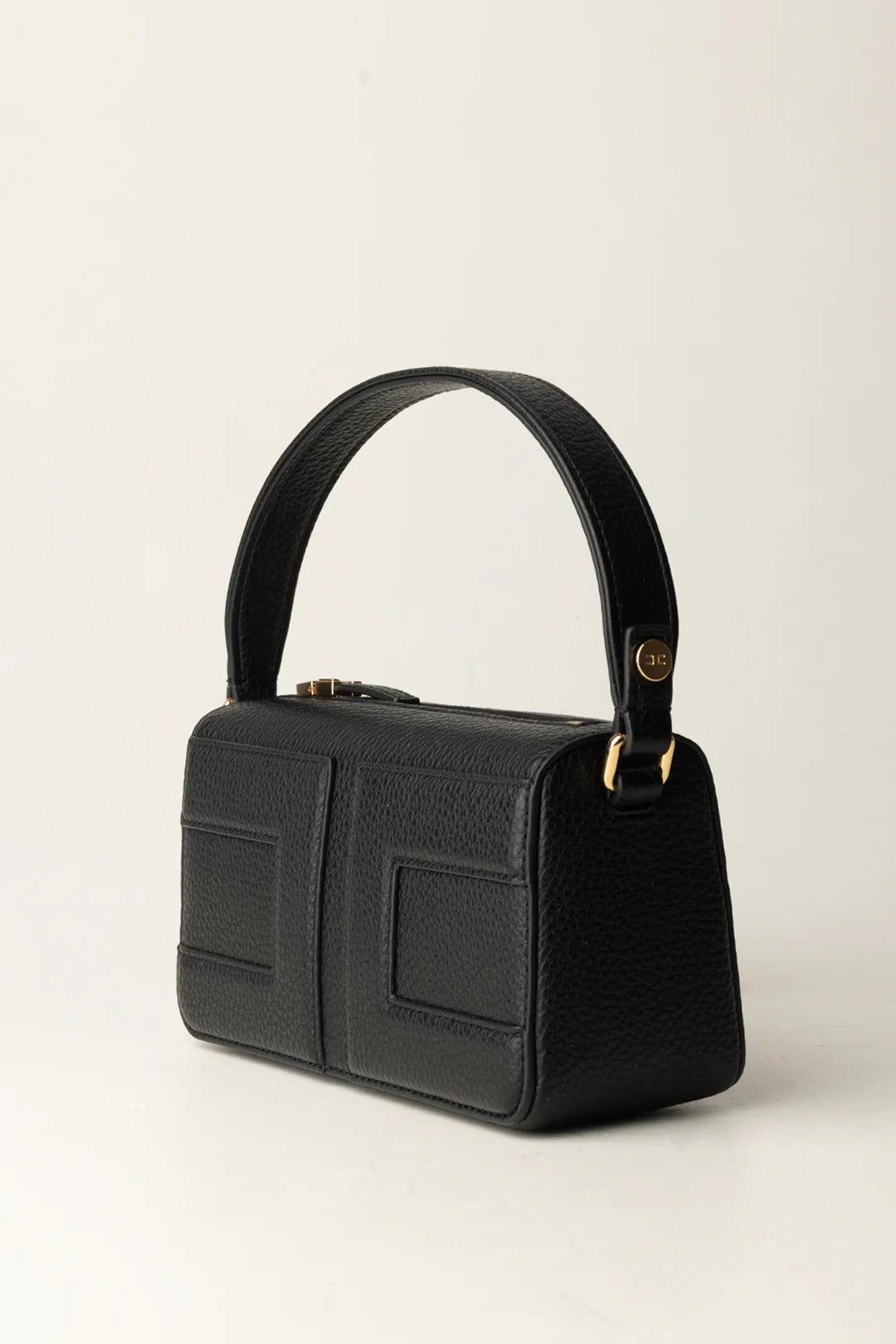 ELISABETTA FRANCHI Borsa A Mano Piccola Maxi Logo-Nero