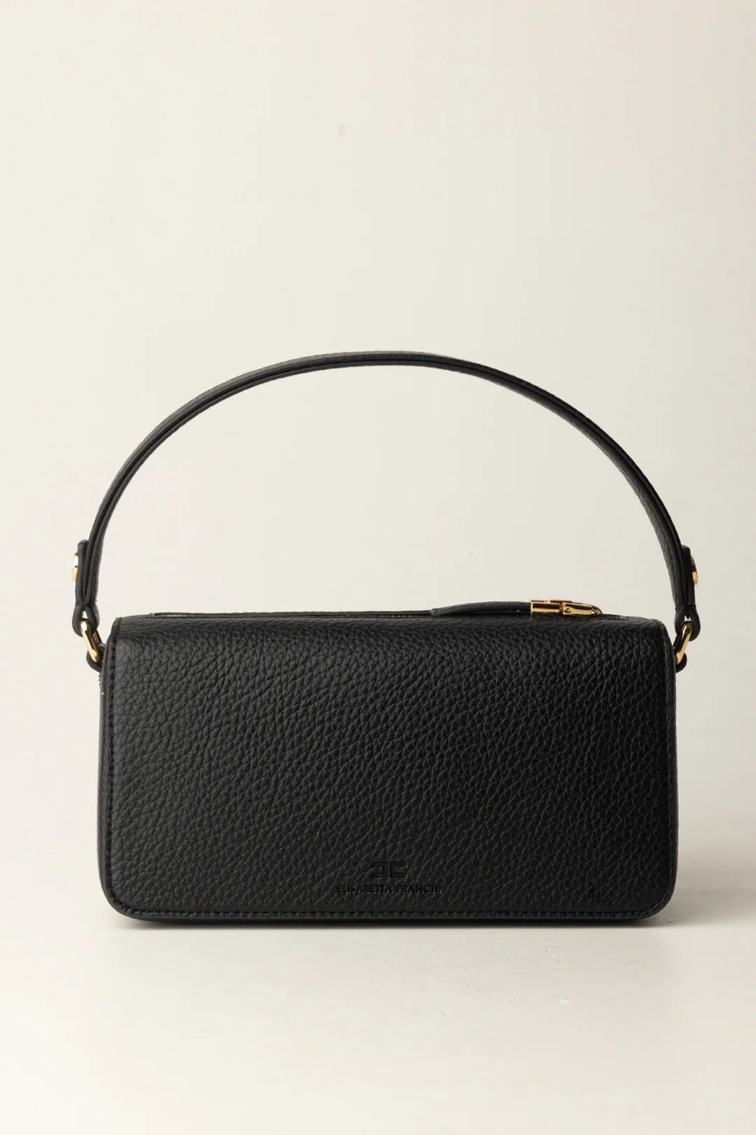 ELISABETTA FRANCHI Borsa A Mano Piccola Maxi Logo-Nero